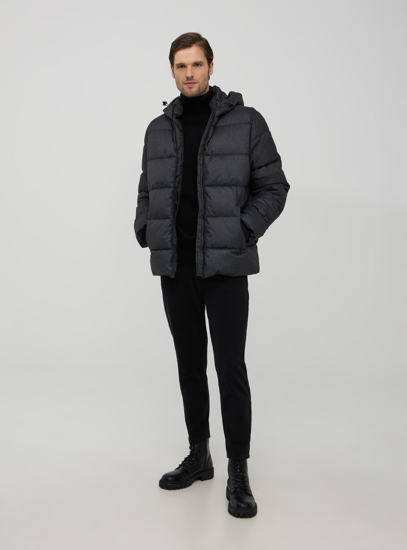 Dark grey padded jacket cheap
