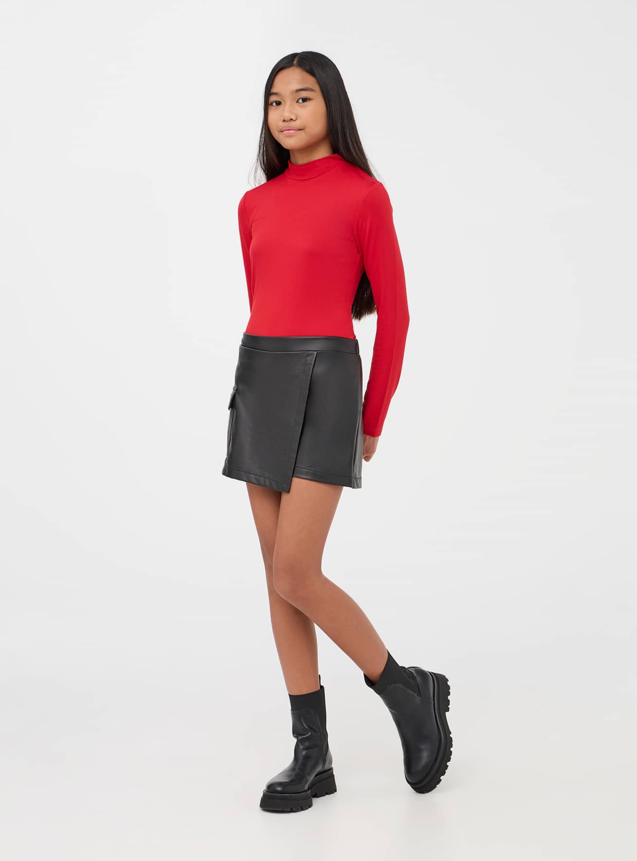 Maglia lupetto tinta unita Rosso Acquista Online Terranova