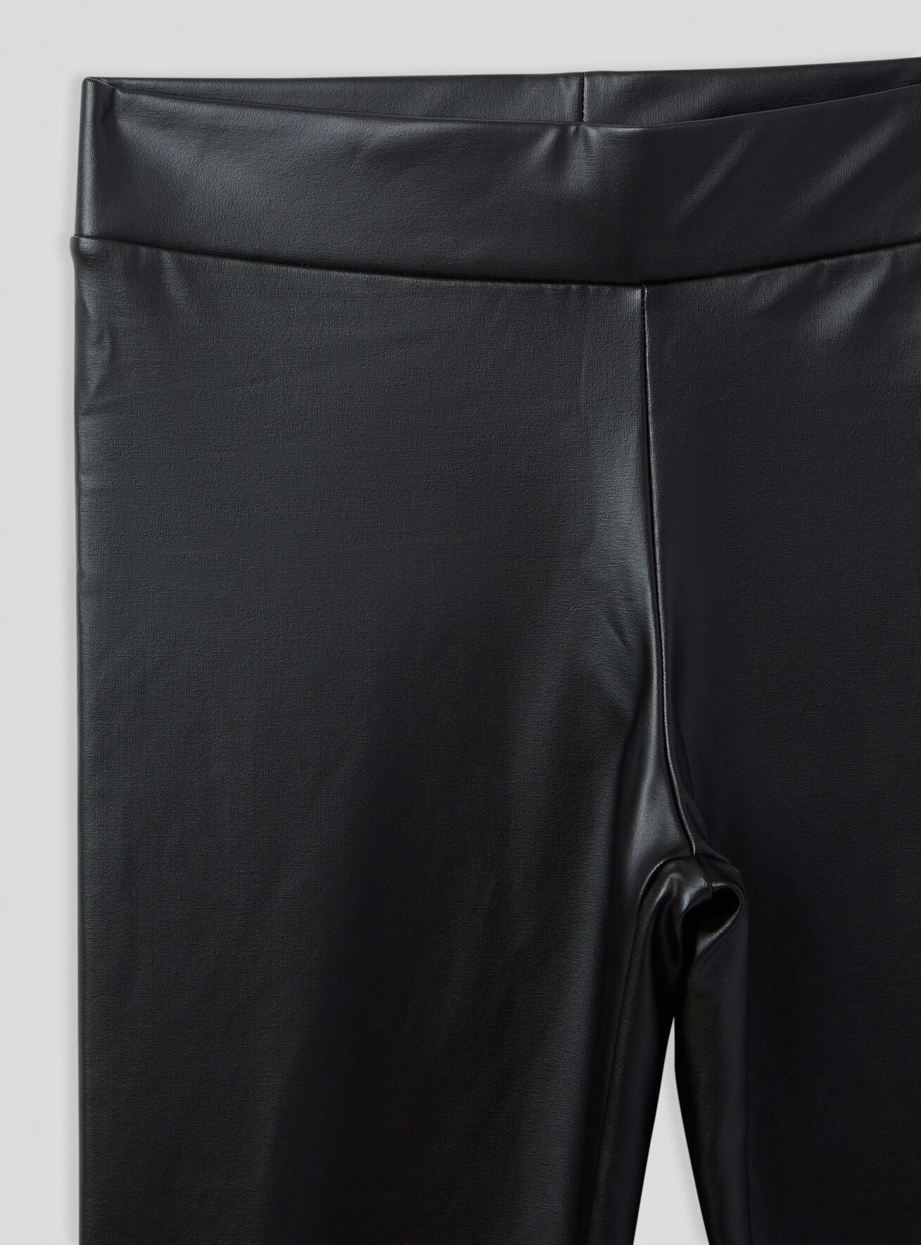 Black High waisted faux leather leggings Buy Online Terranova