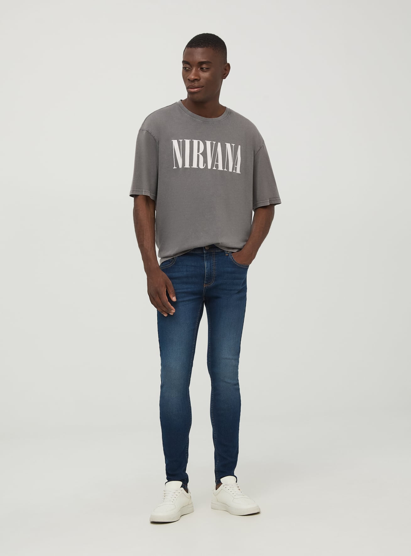 Jeans super skinny blu denim scuro Terranova