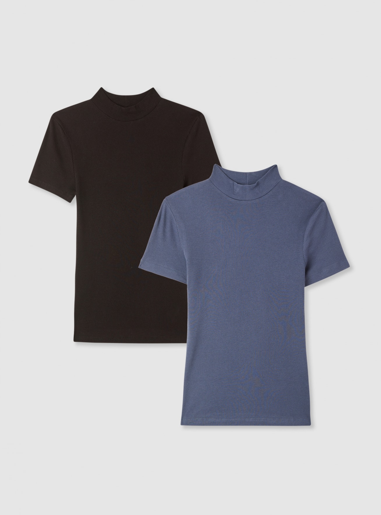 Pack 2 t-shirt lupetto a costine