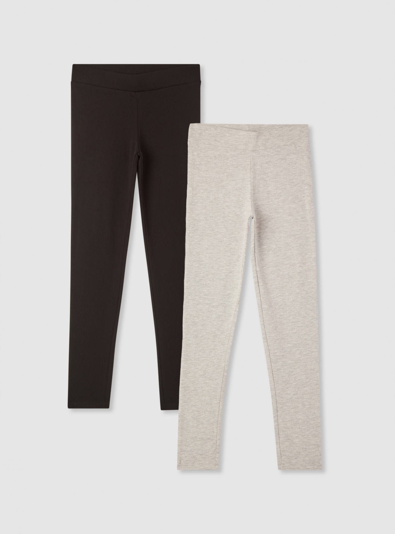 Pack 2 leggings lunghi a tinta unita