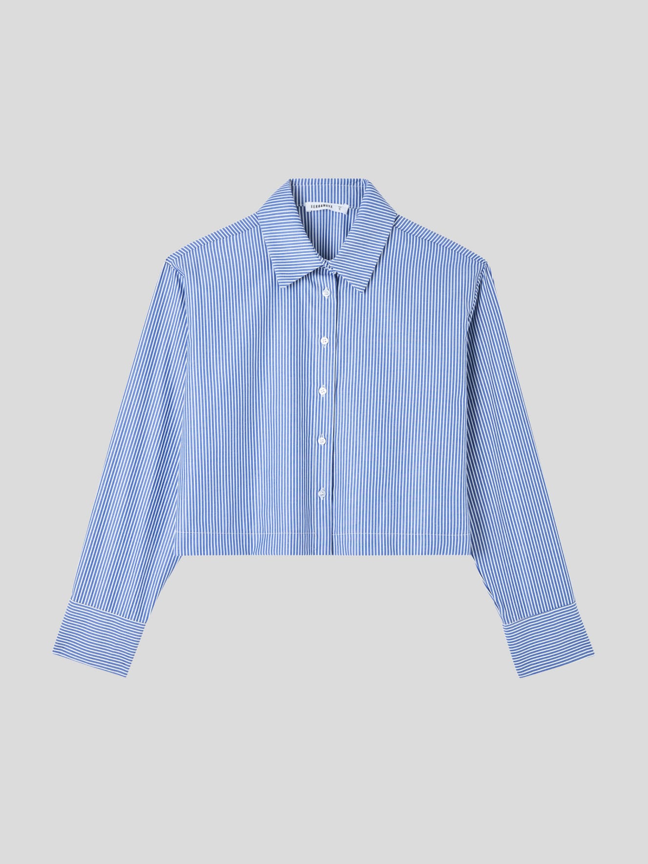 Var blue Cropped striped shirt - Buy Online | Terranova