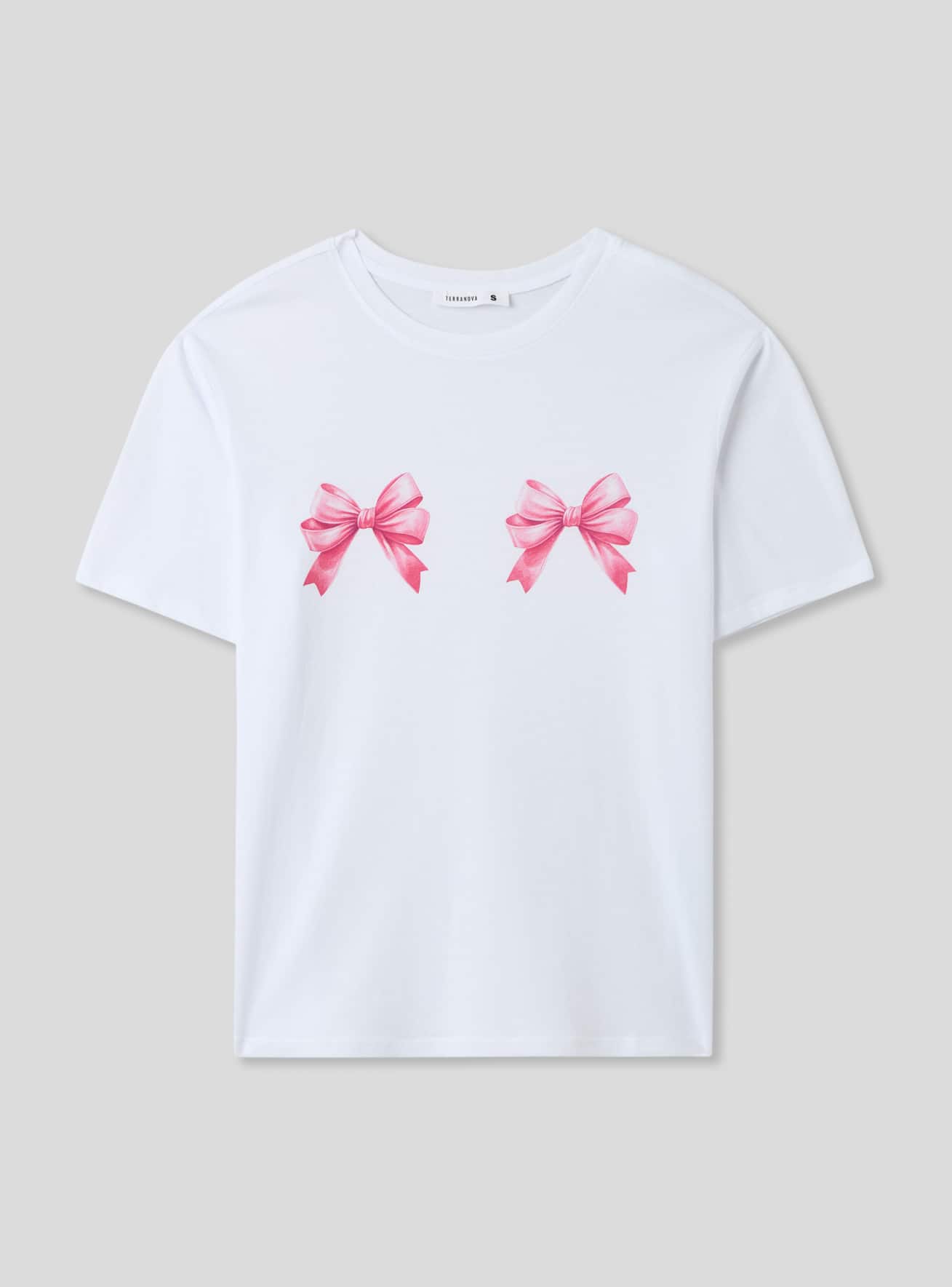 T-shirt ampia con stampa fiocchi