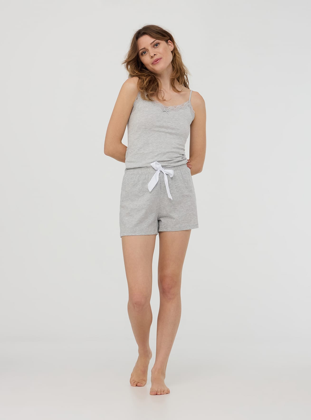 Pantaloncini del pigiama tinta unita con coulisse