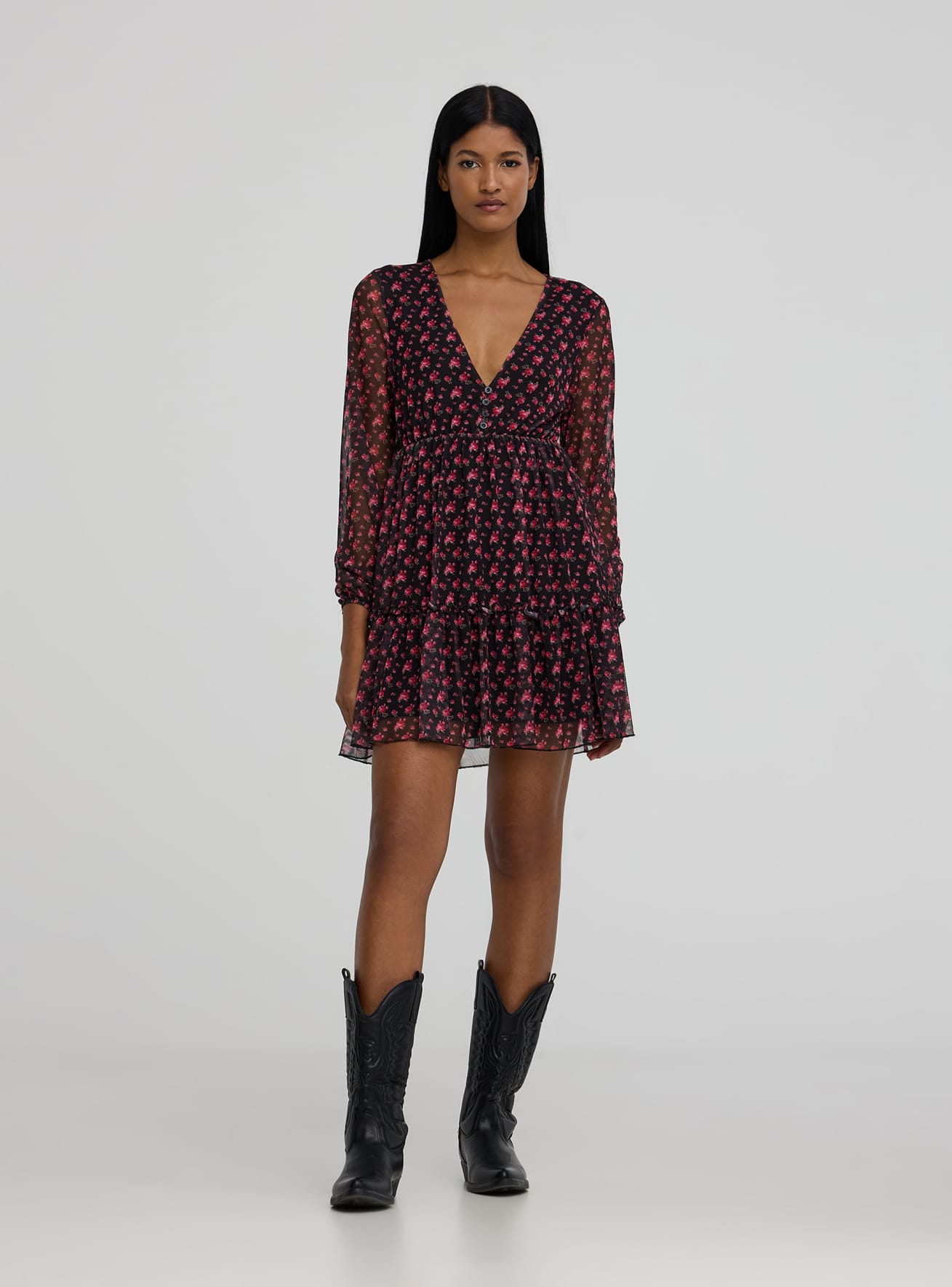 Robe motif fleuri on sale