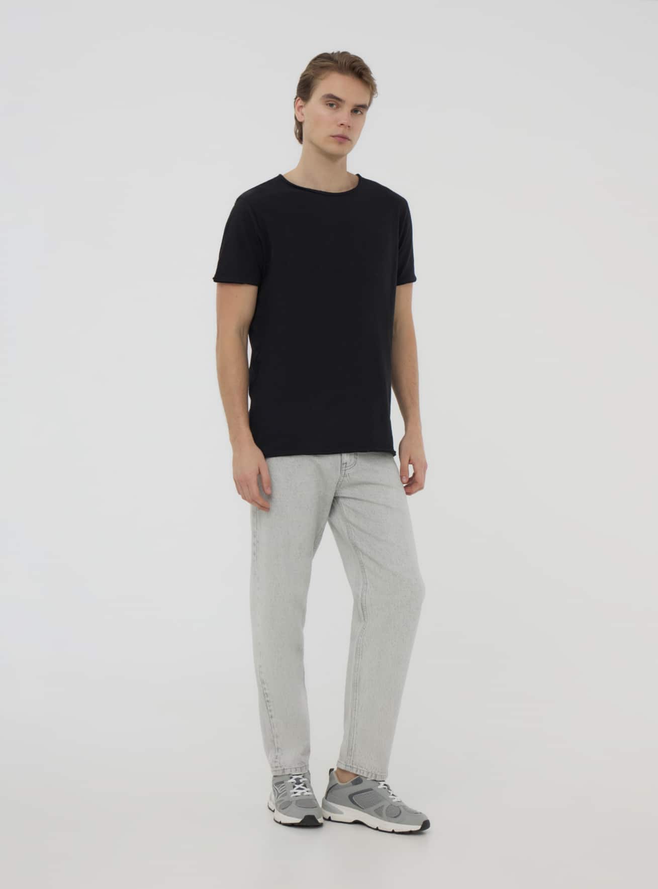 T-shirt taglio vivo tessuto fiammato