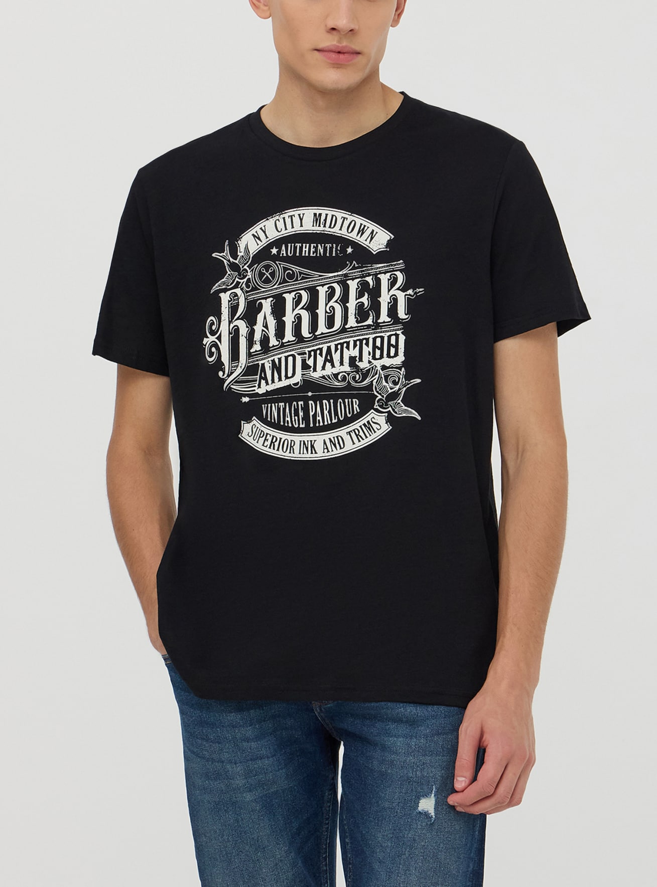 Koszulka z nadrukiem barber