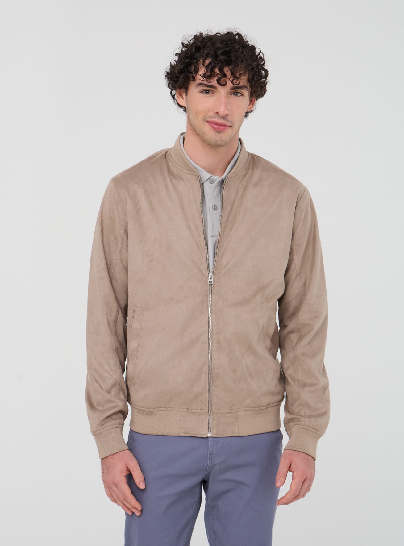 Bomber simil camoscio