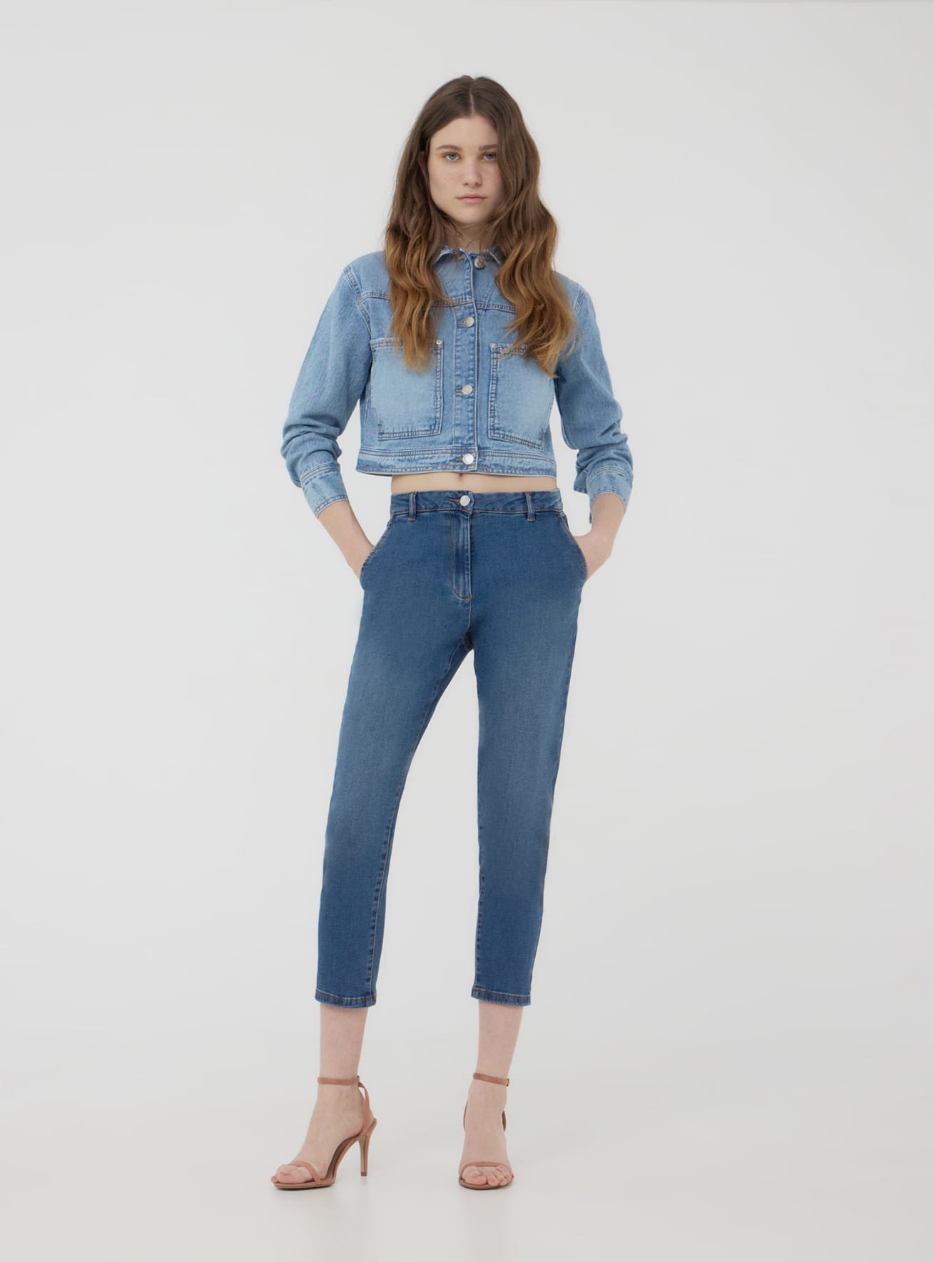 Pantalone Jeans Lungo Damen Terranova