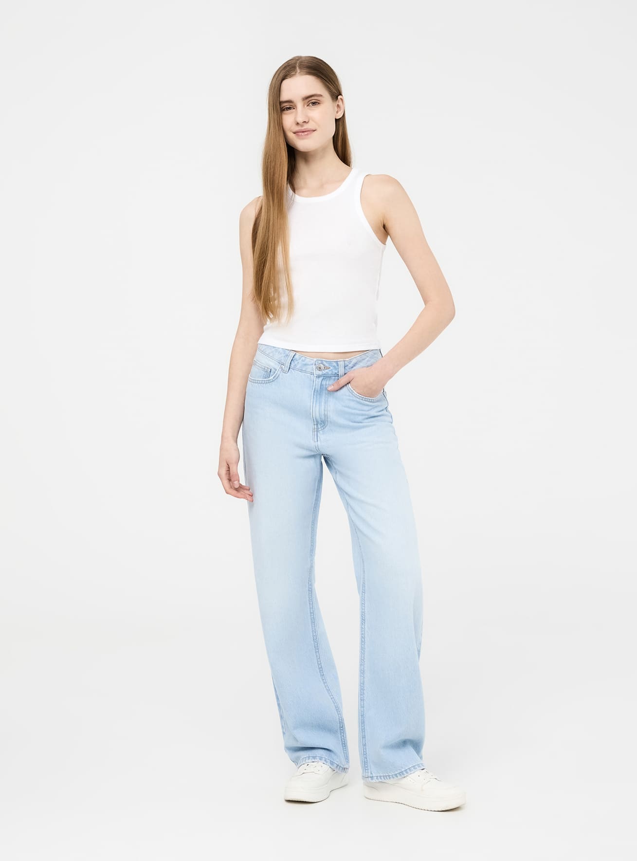 Jeans chiari wide leg