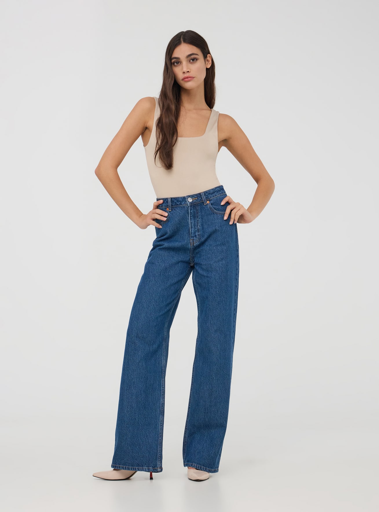 Jeans scuro wide leg