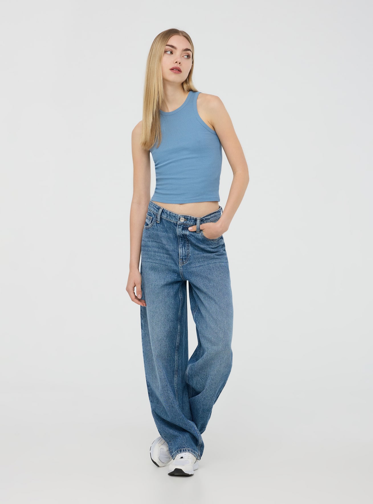 Long pants jeans Woman Terranova