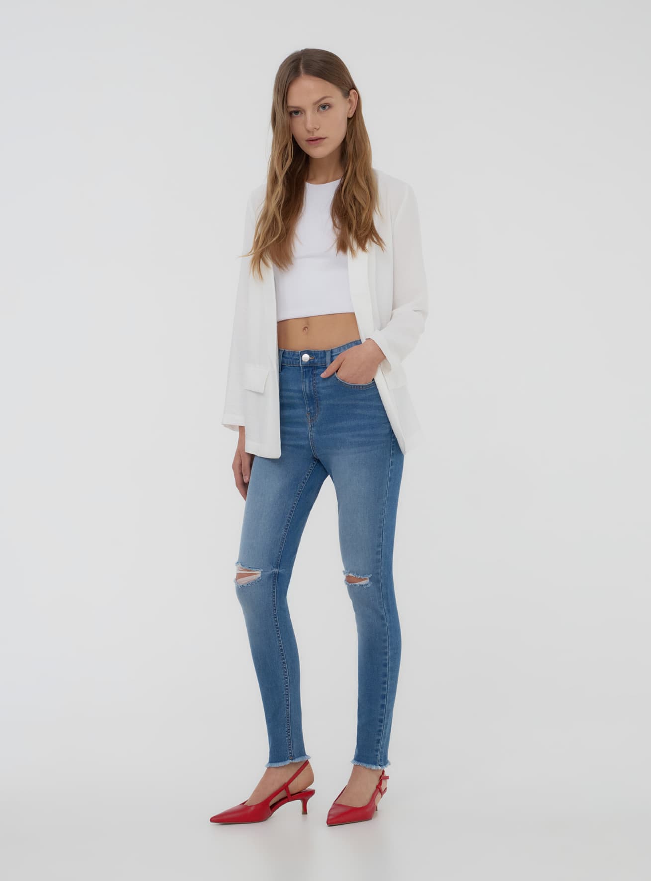 Long pants jeans Woman Terranova