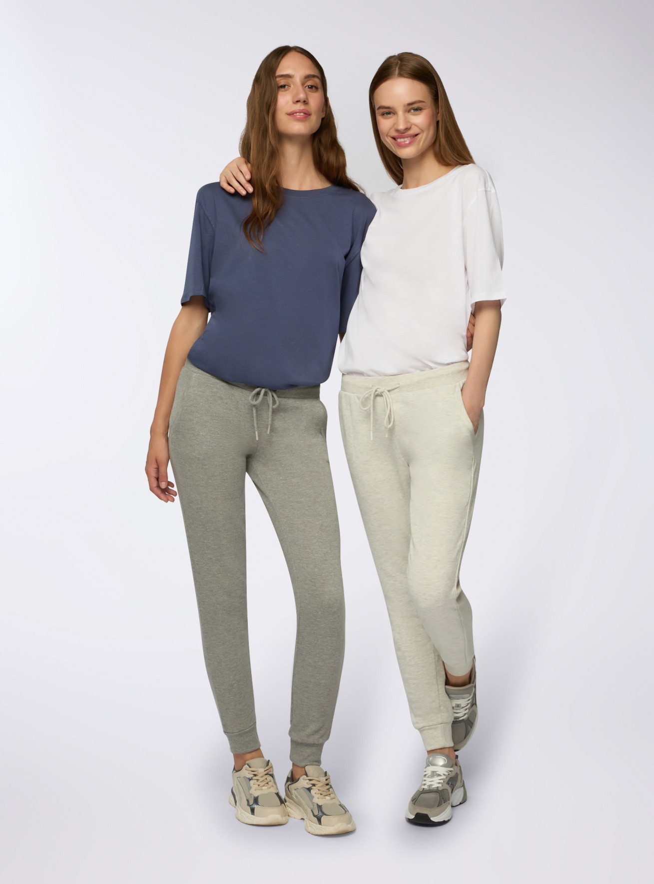 Pack 2 pantaloni tuta con polsini e coulisse