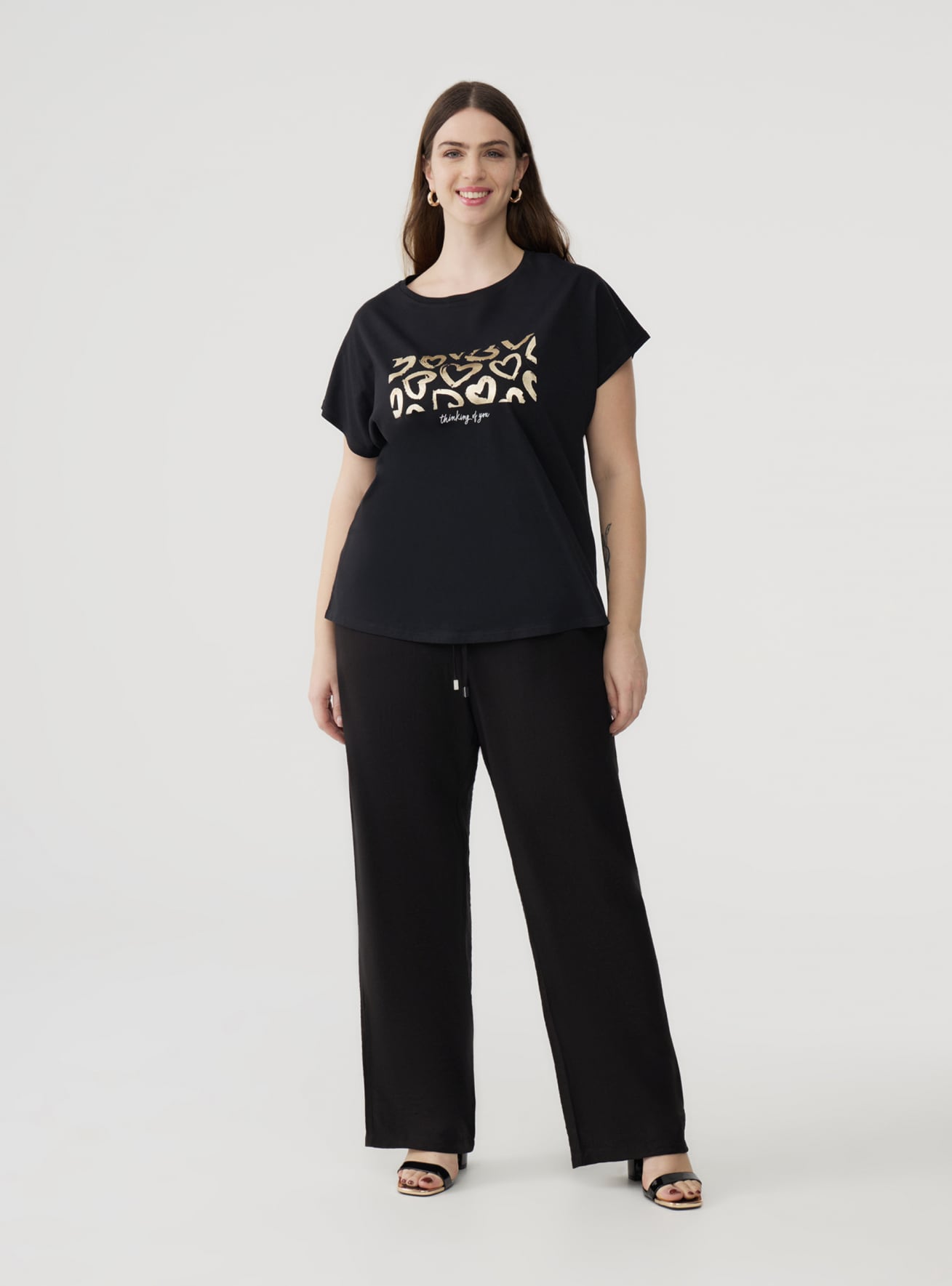 T-shirt con stampa laminata