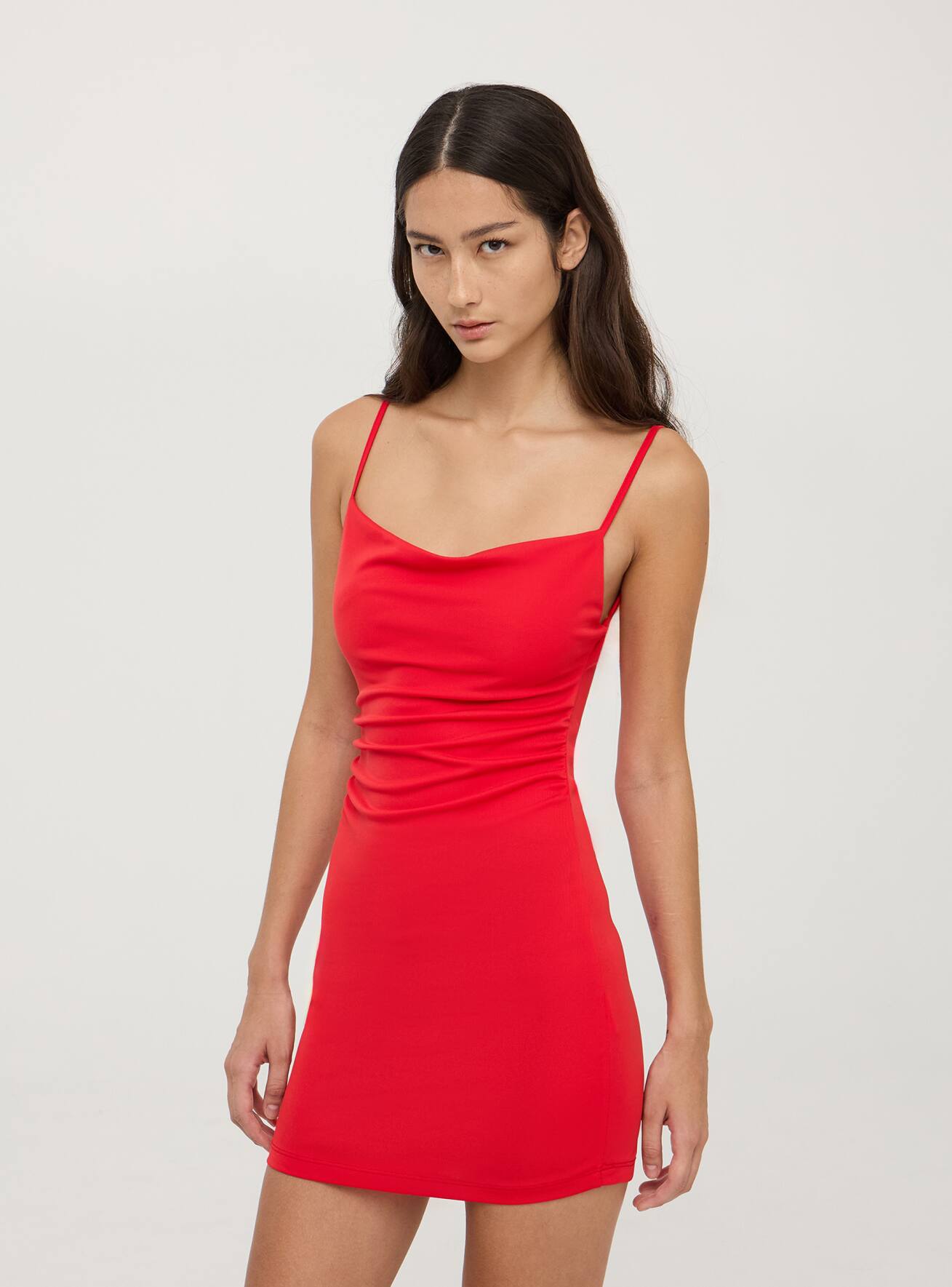 Vestito corto in lycra rosso Terranova