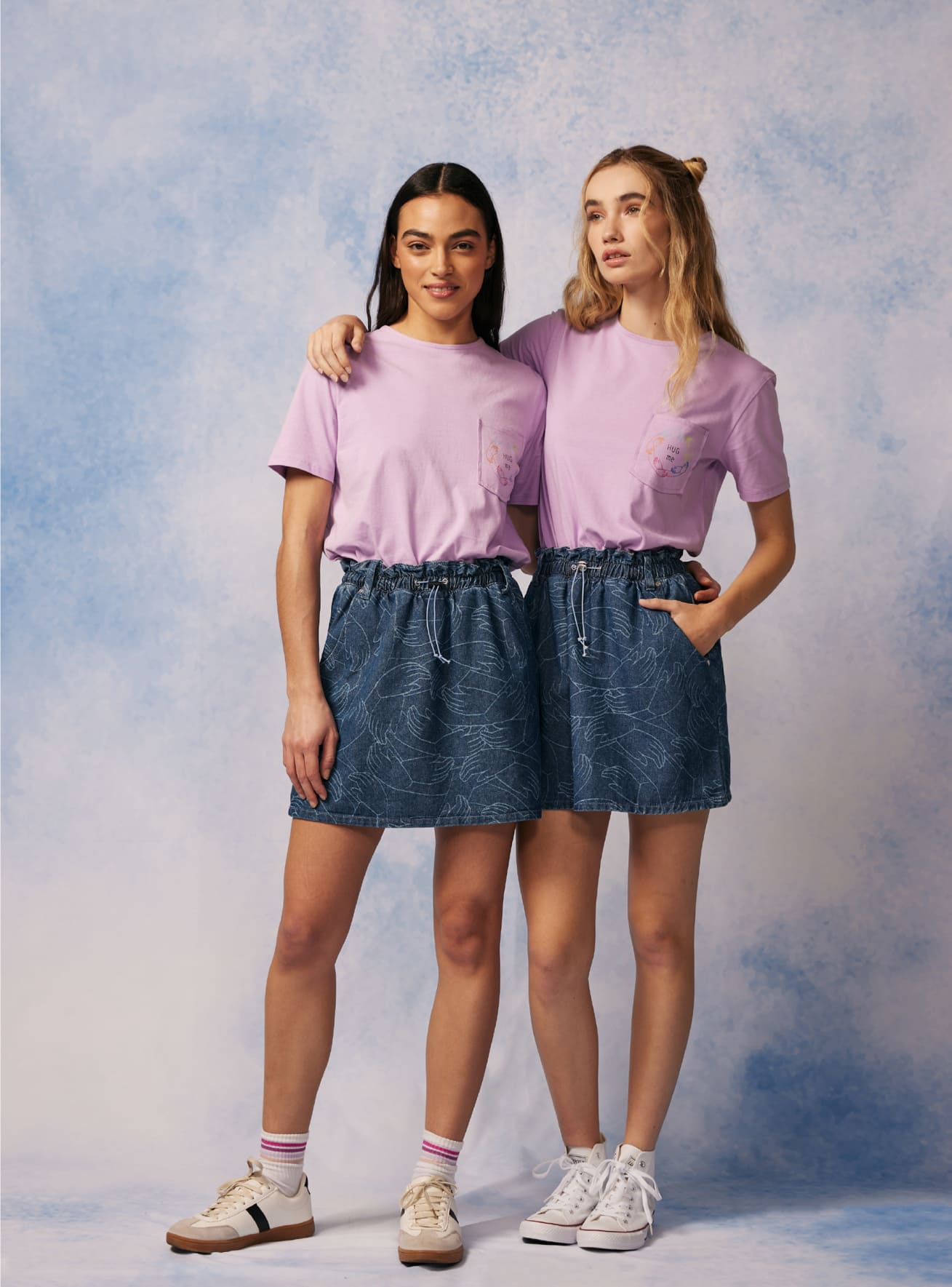 Minigonna in denim a fantasia TRNPOPLAB