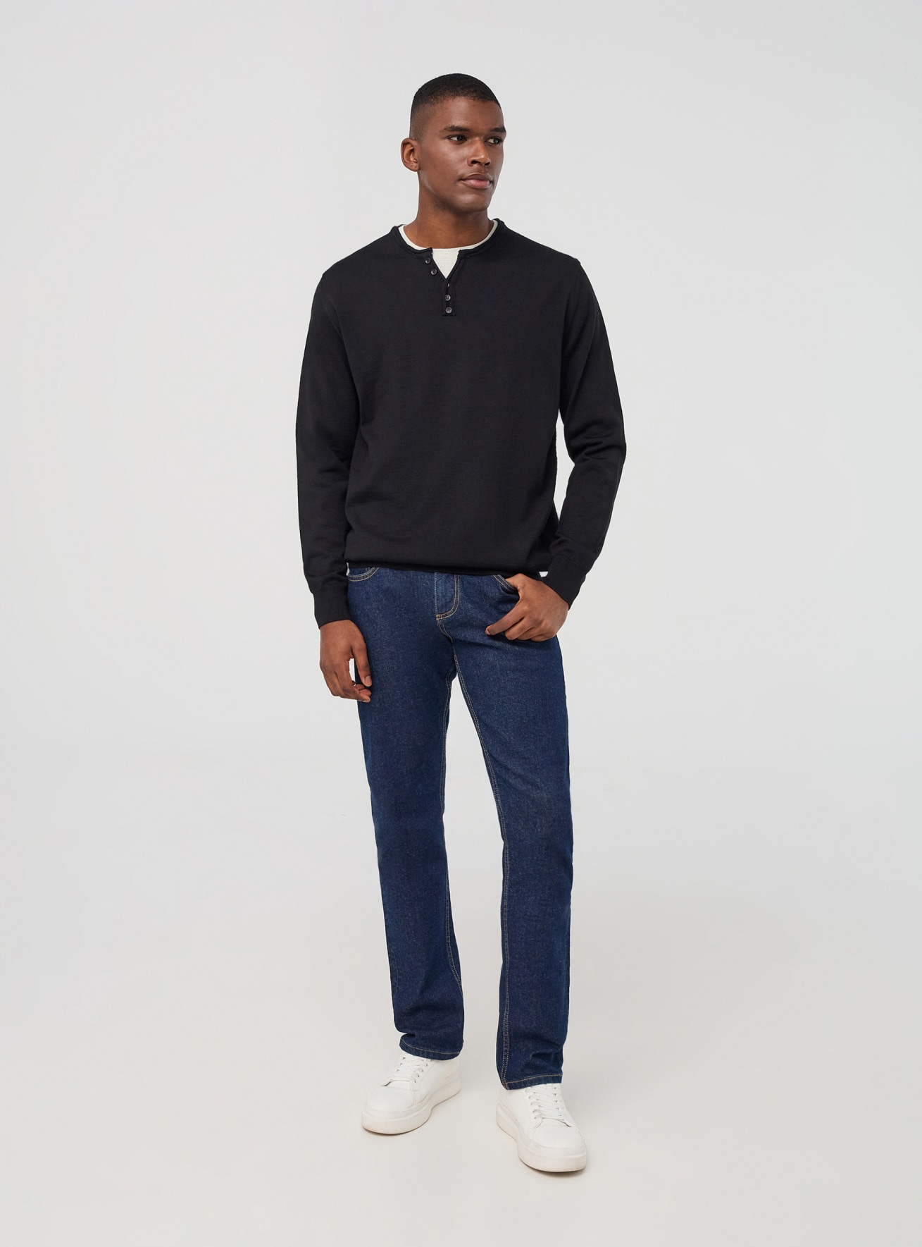 Maglia serafino collo doppio