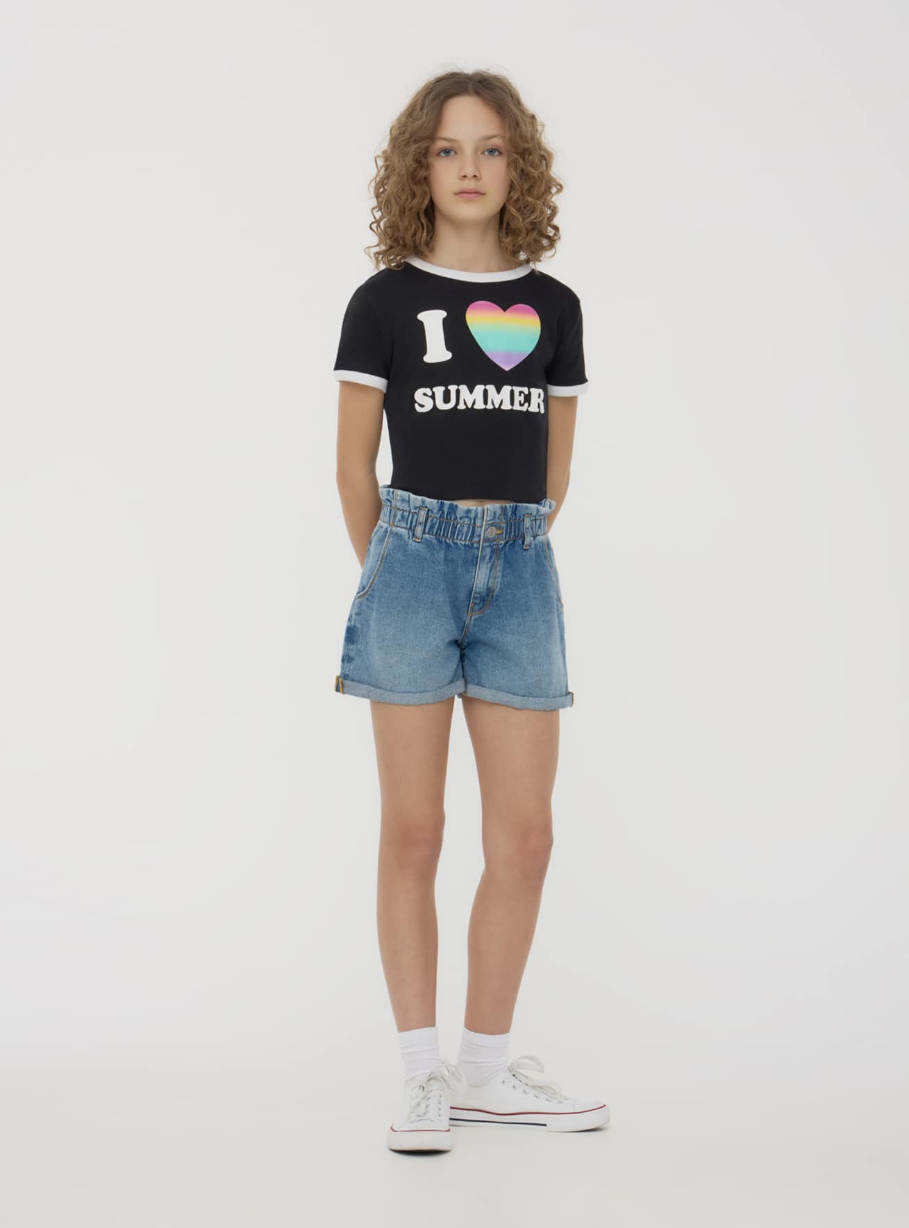 Pantalone Jeans Corto Mädchen Terranova