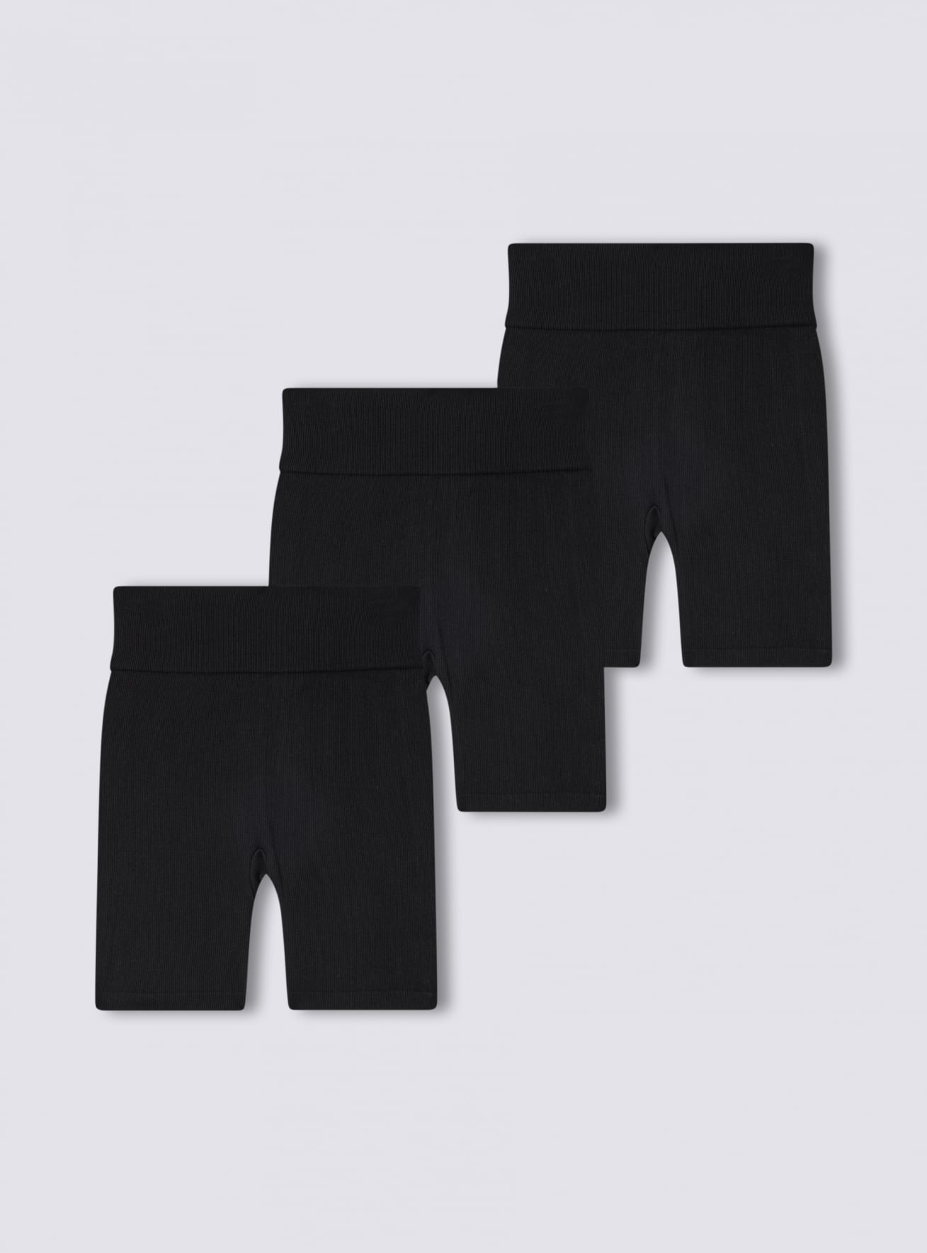 Pack 3 leggings ciclista seamless a costine