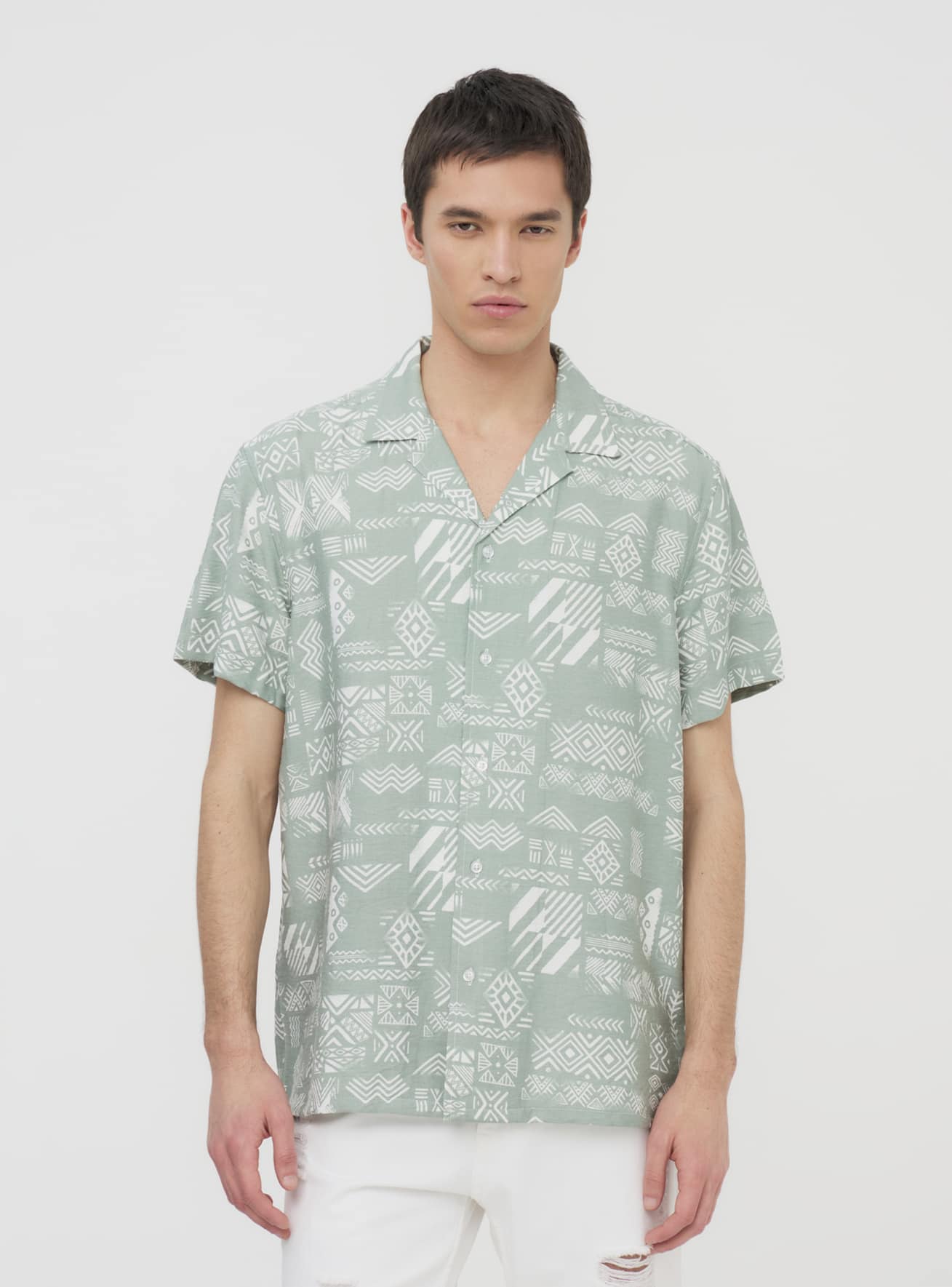 Camicia a fantasia etnica