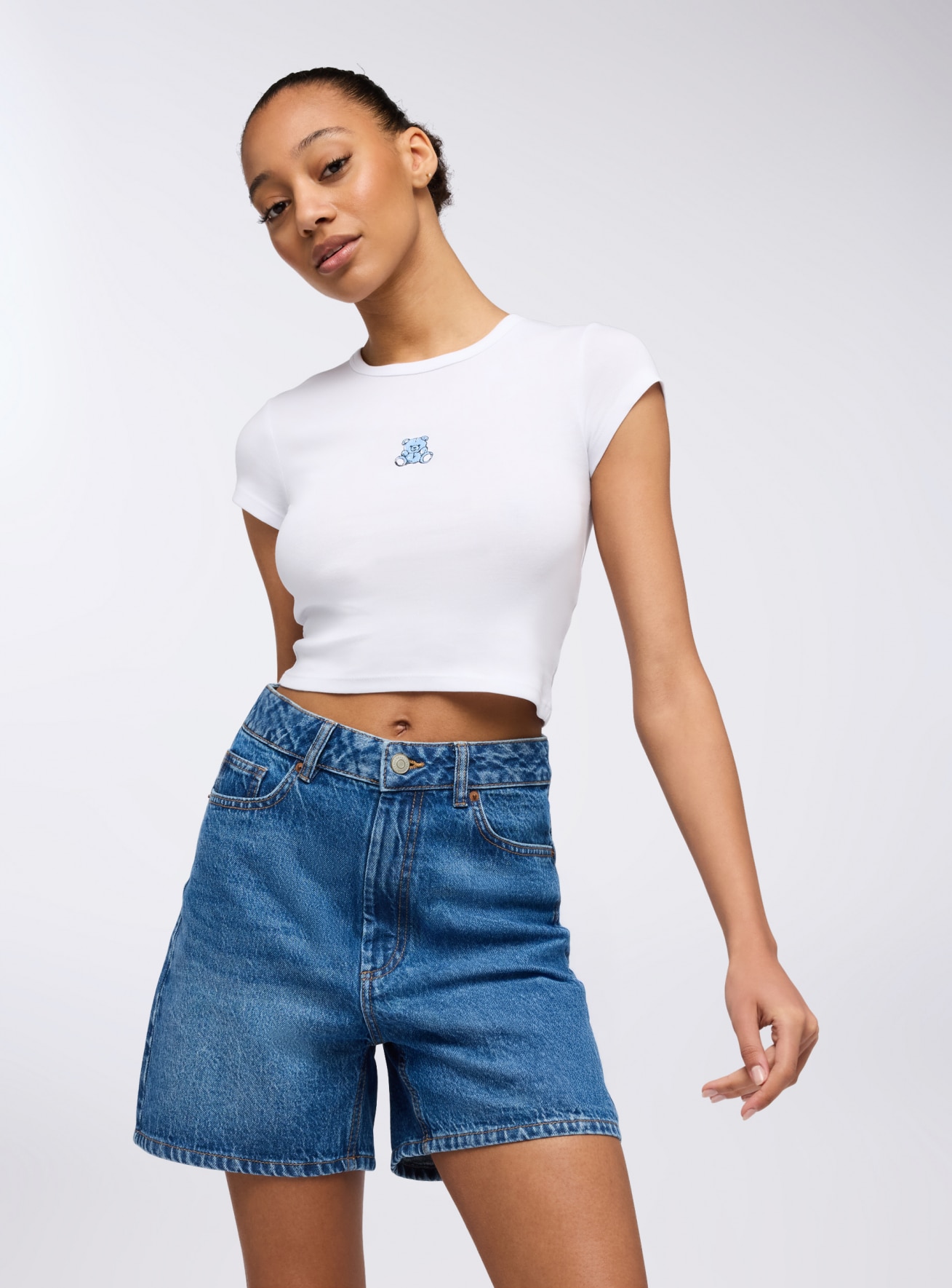 Pantalone Jeans Corto Donna Terranova