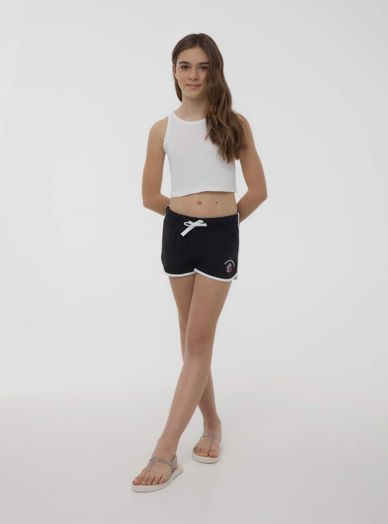 Kratke gimnastičke hlače Djevojčica 010
