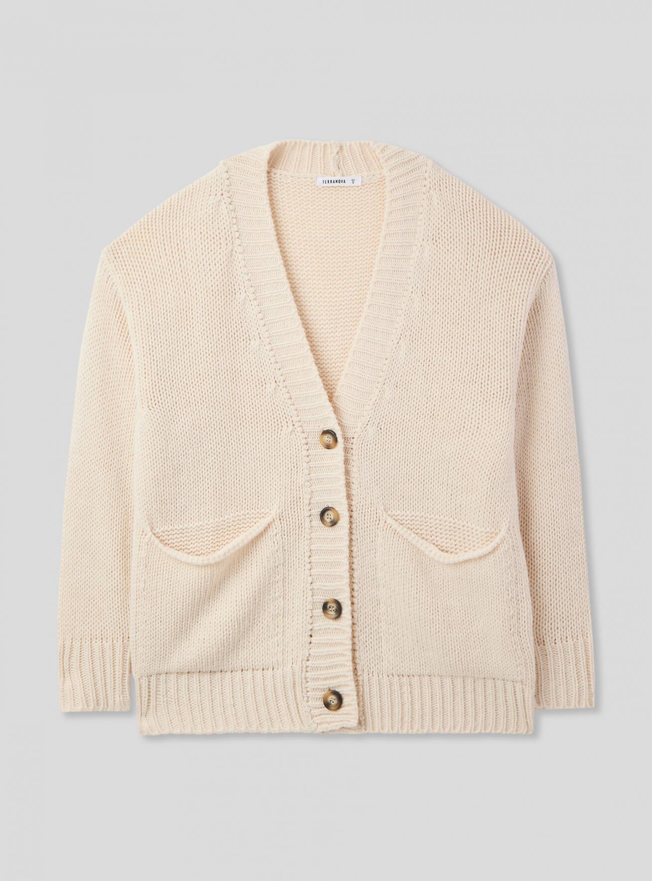 Maxi cream cardigan sales