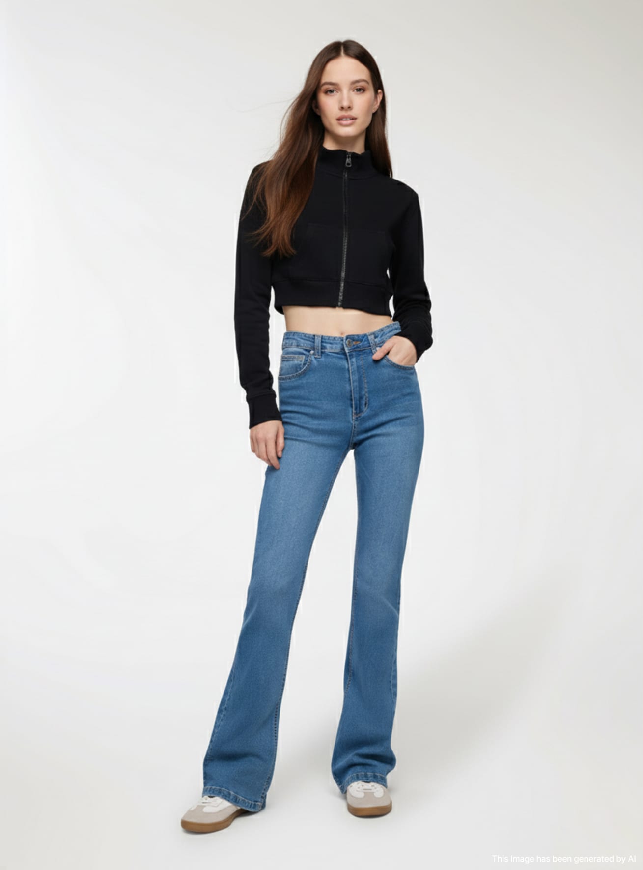 Długie spodnie jeansowe Donna Terranova