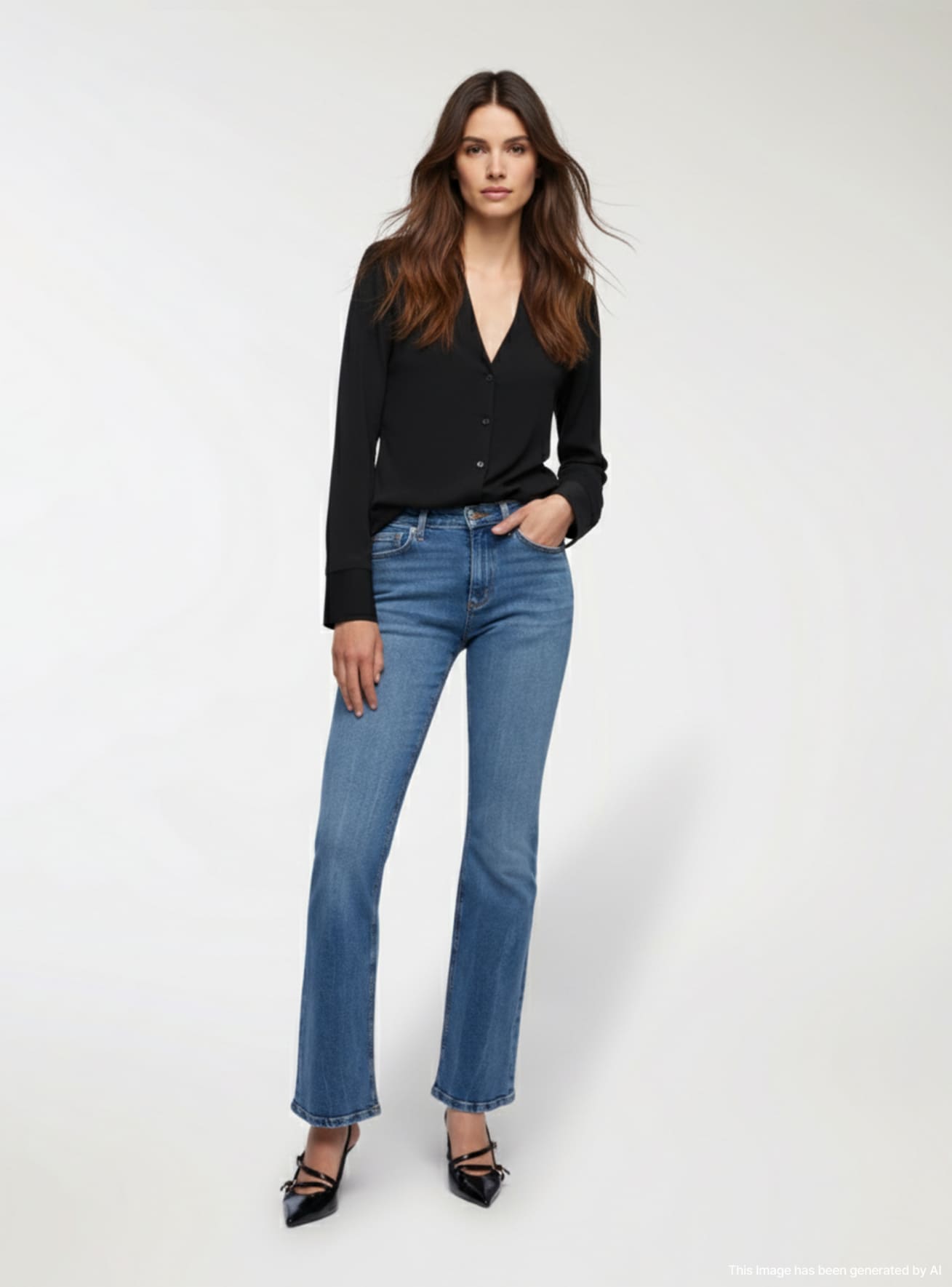 Długie spodnie jeansowe Donna Terranova