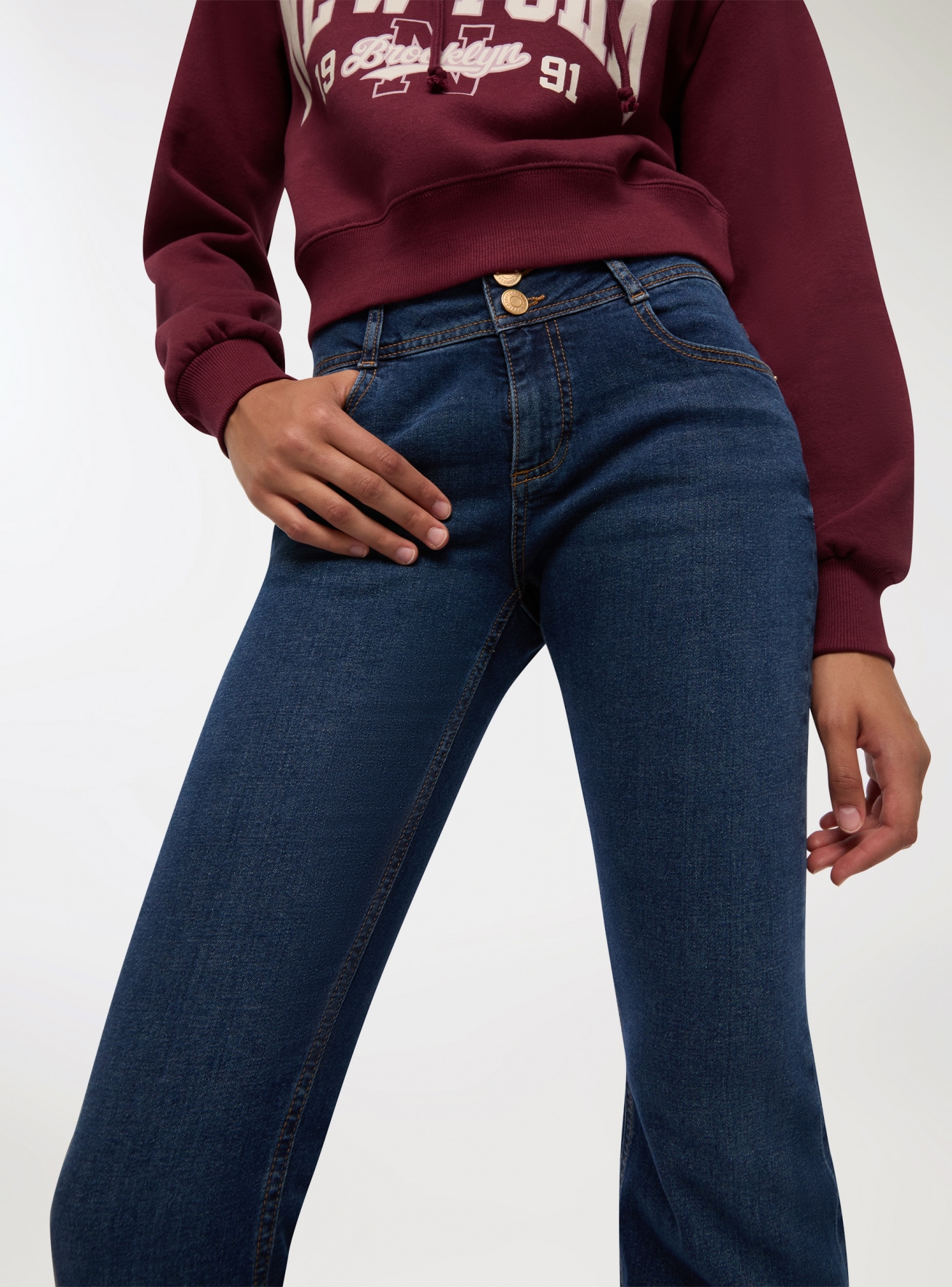 Pantalone Jeans Lungo Damen Terranova