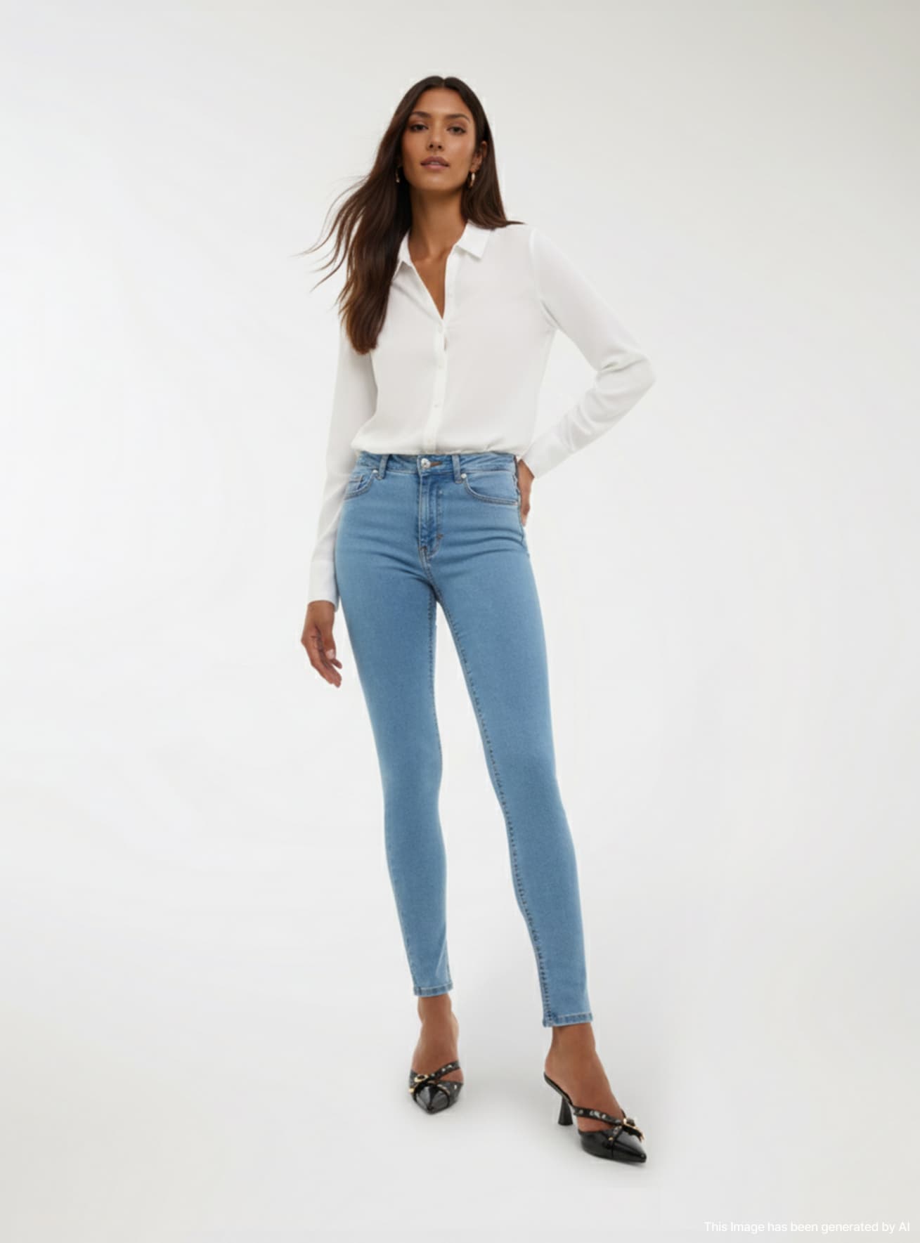 Long pants jeans Woman Terranova