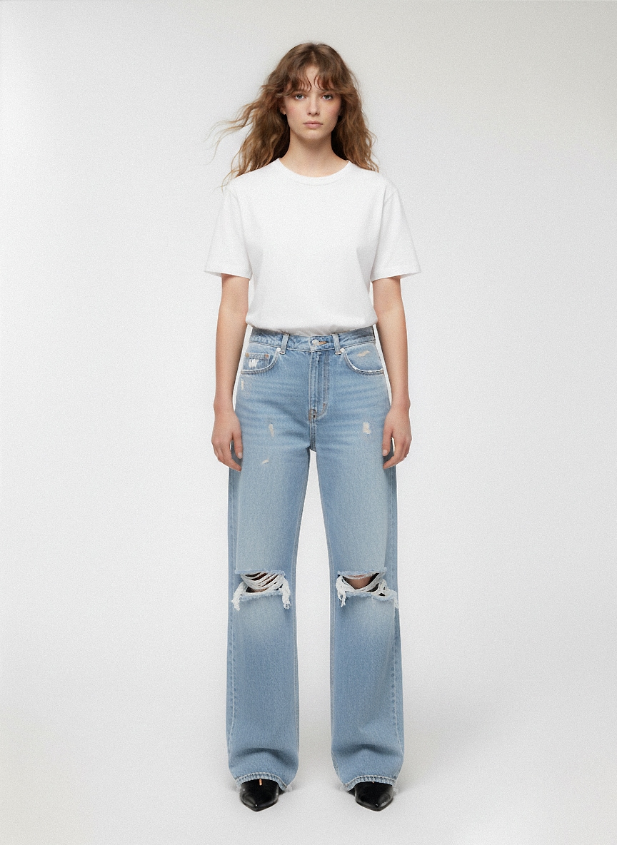 Pantalone Jeans Lungo Donna Terranova