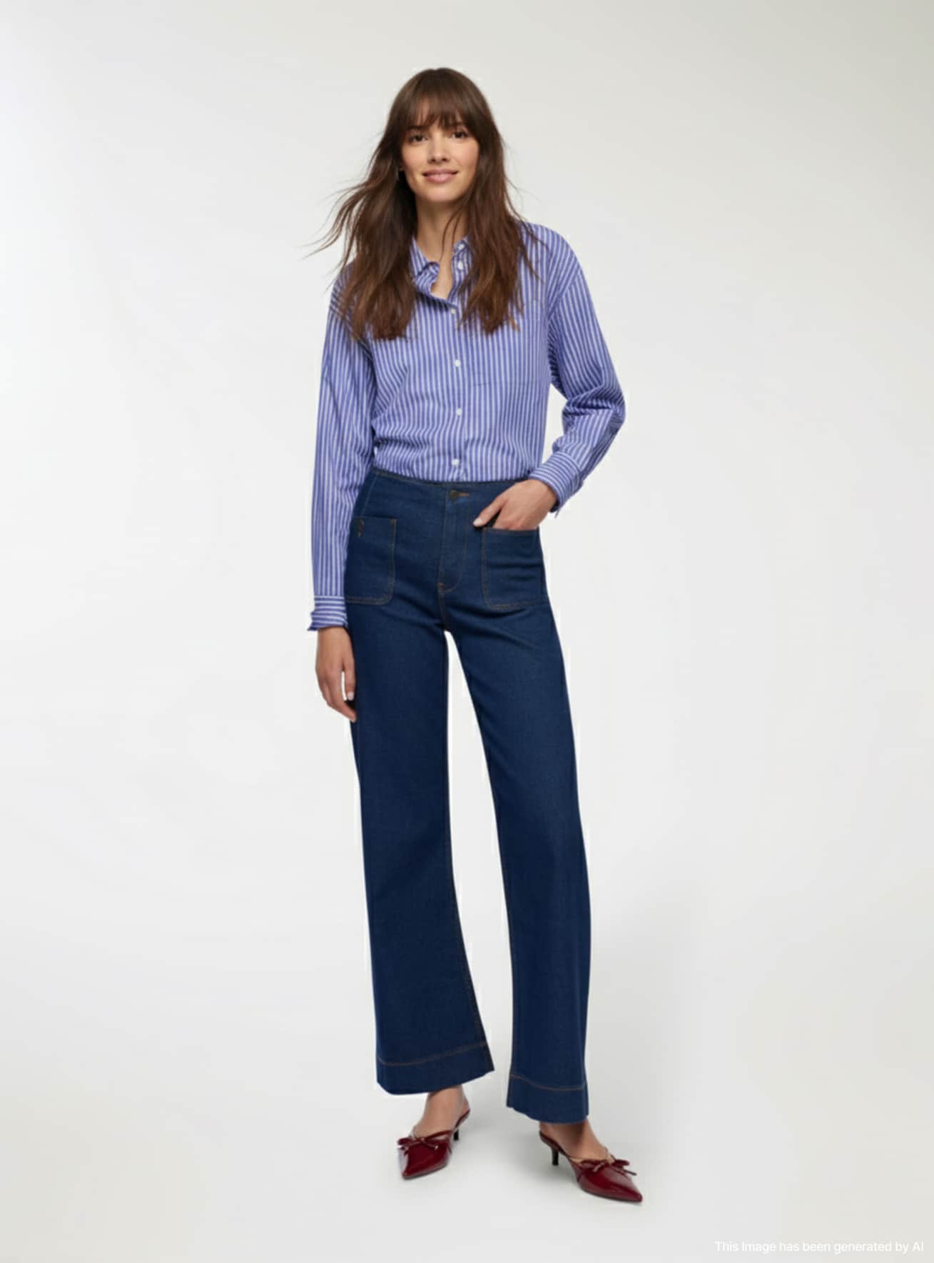 Pantalone Jeans Lungo Donna Terranova
