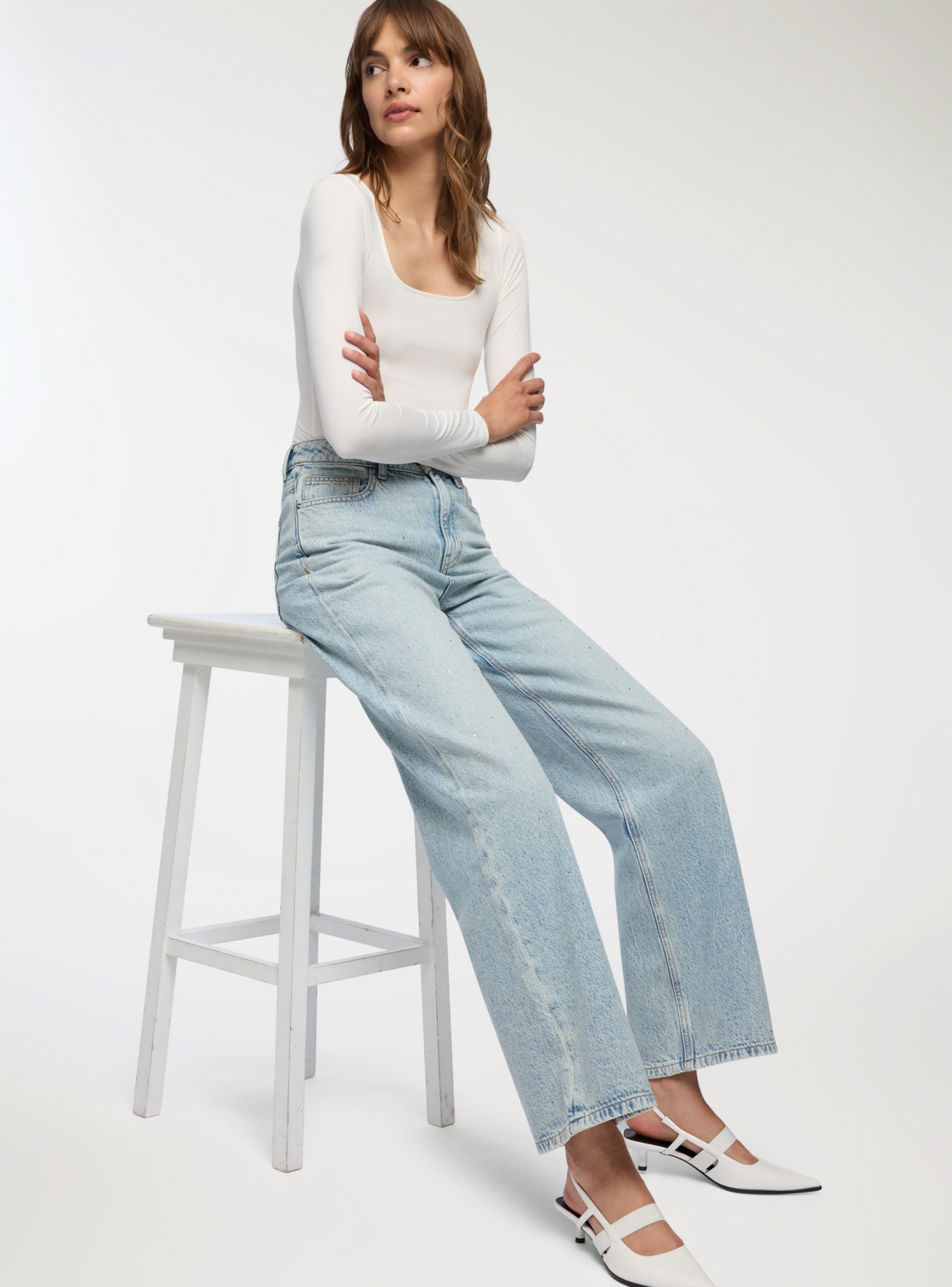 Pantalone Jeans Lungo Donna Terranova