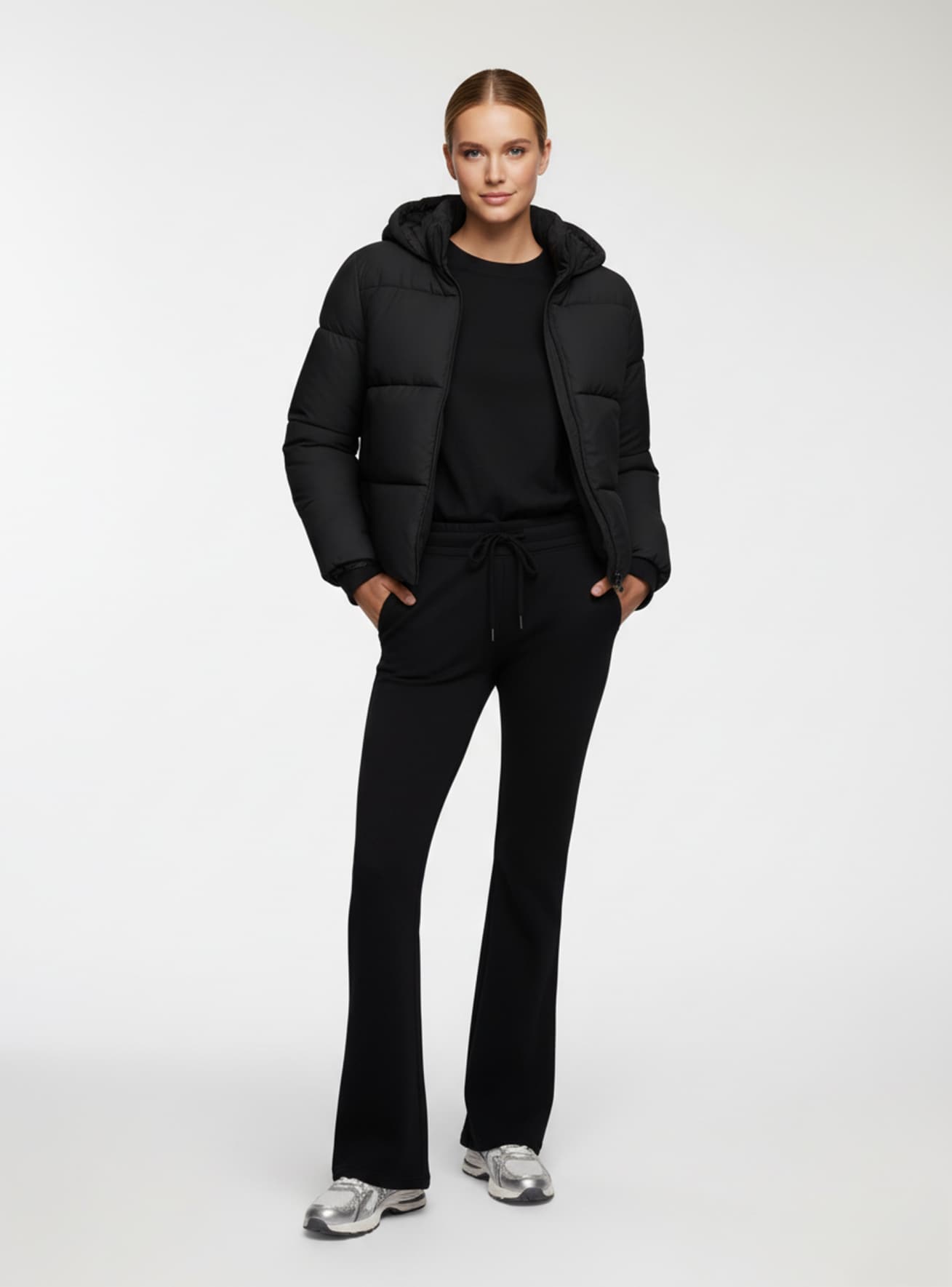 Kurtka pikowana o gumowanym efekcie