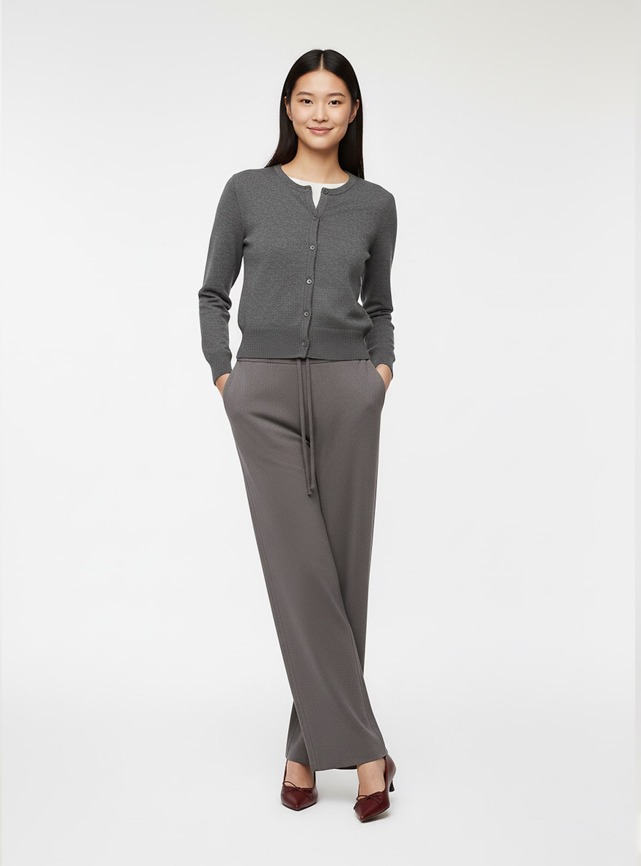 Pantaloni wide leg con coulisse