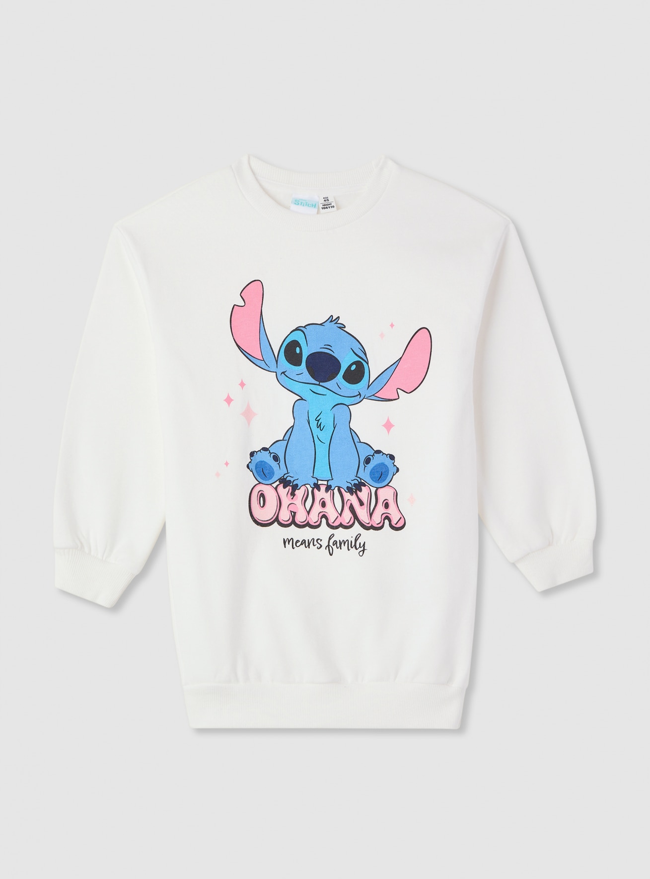 Sukienka z dzianiny dresowej z nadrukiem Stitch®