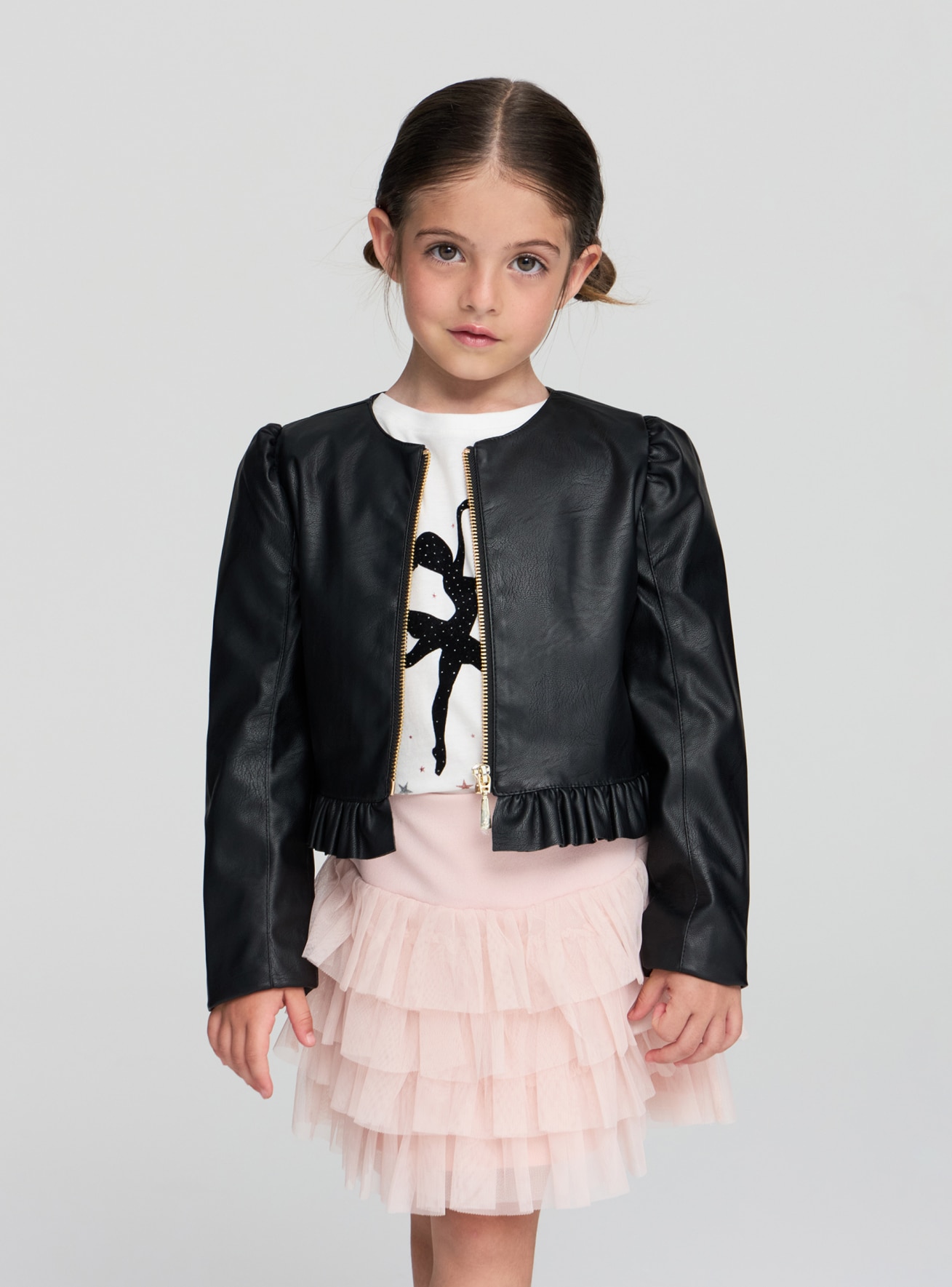 Kurze Jacke aus Kunstleder