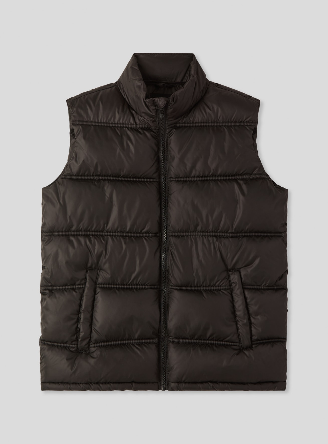 Gilet imbottito con zip e collo alto