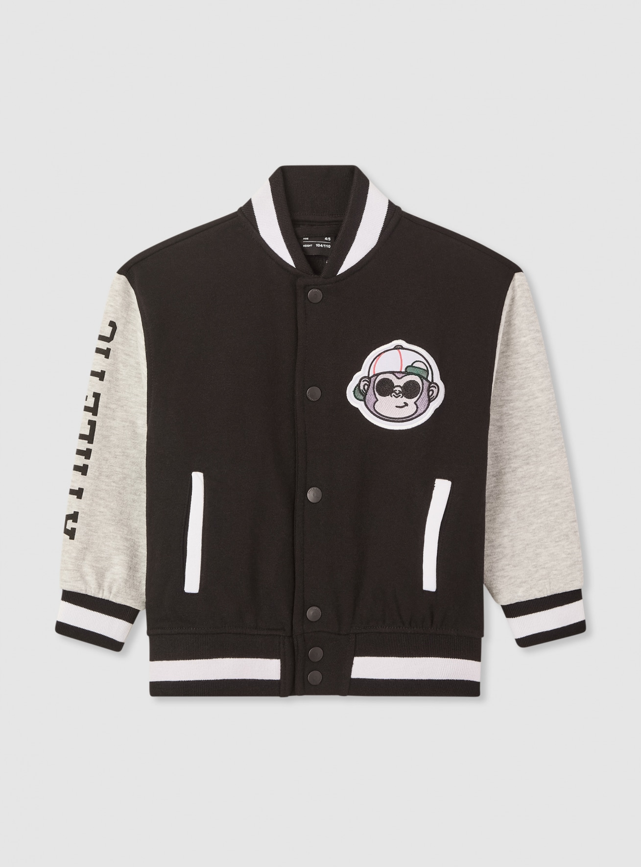 Bomber in felpa stile college