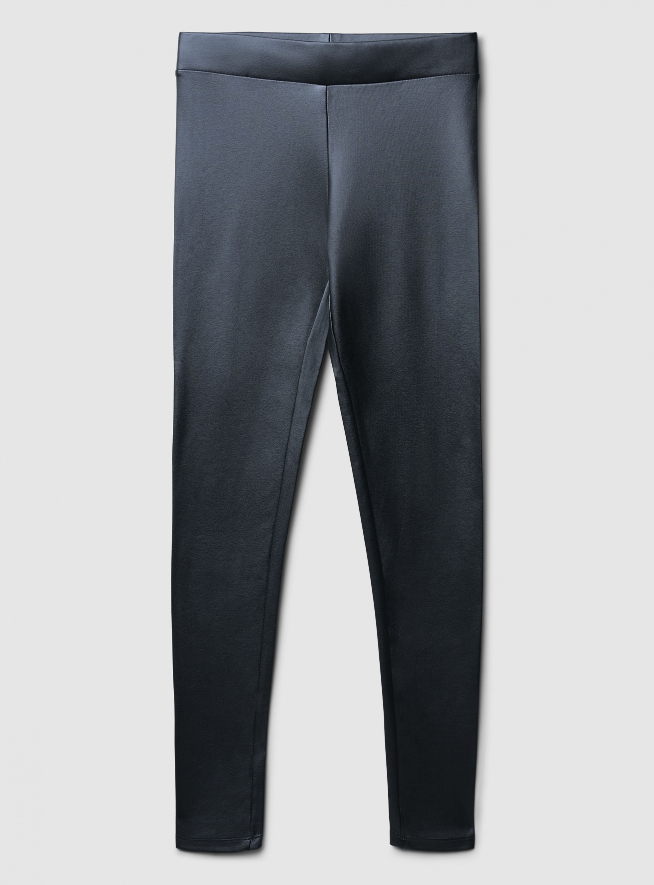 Leggings similpelle a vita alta