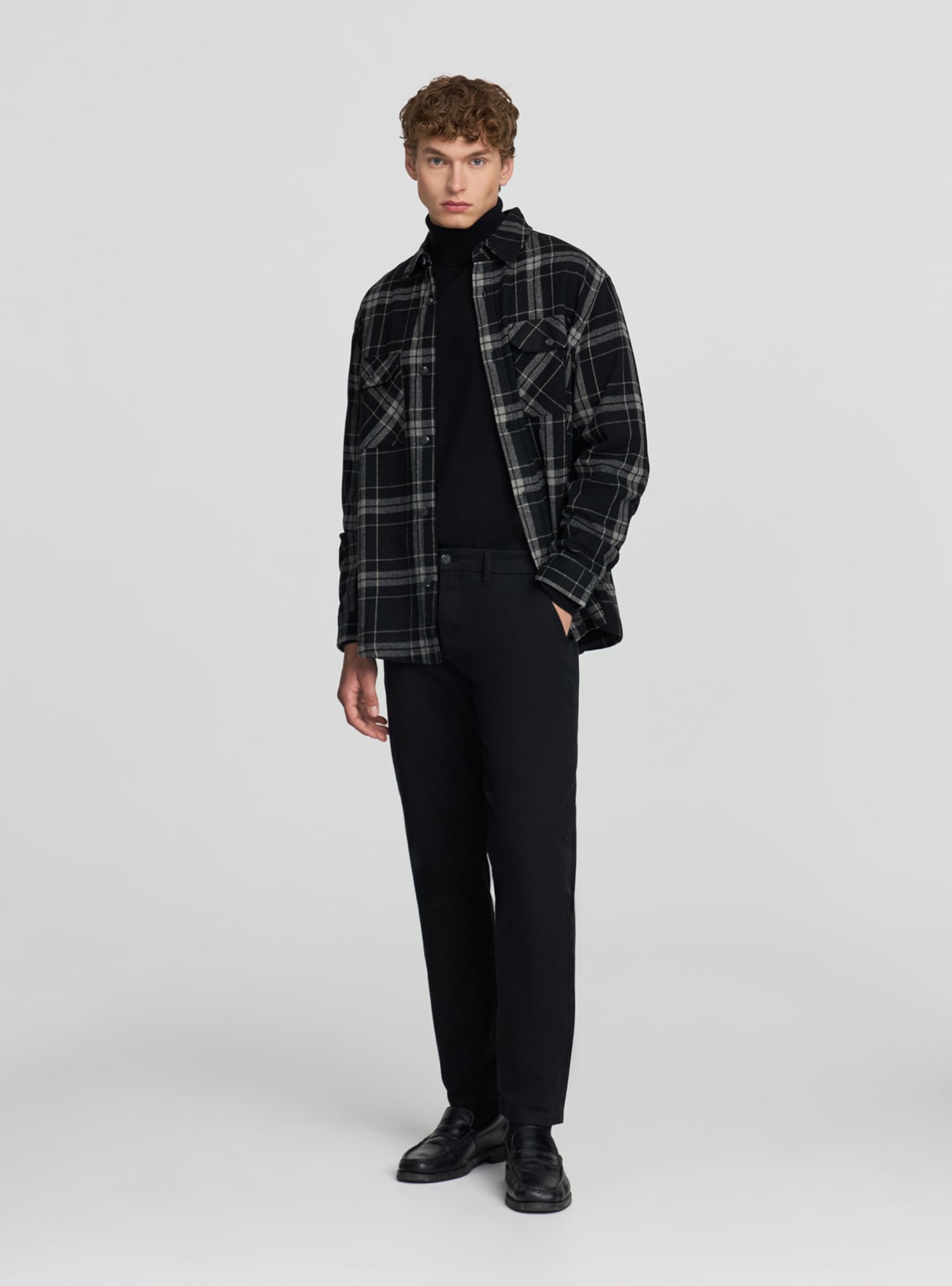 Camicia shacket in flanella a quadri