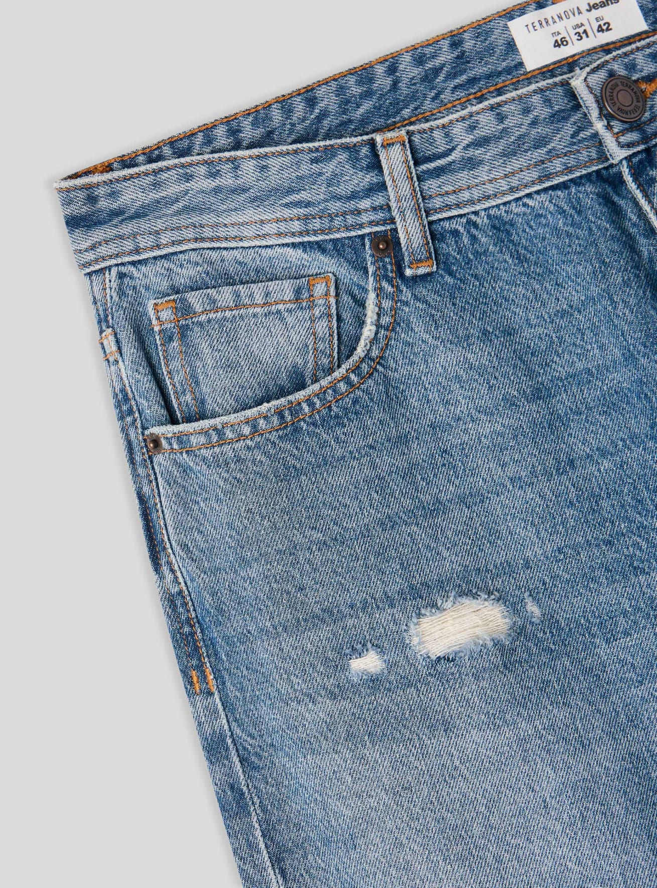 Pantalone Jeans Lungo Herren Terranova