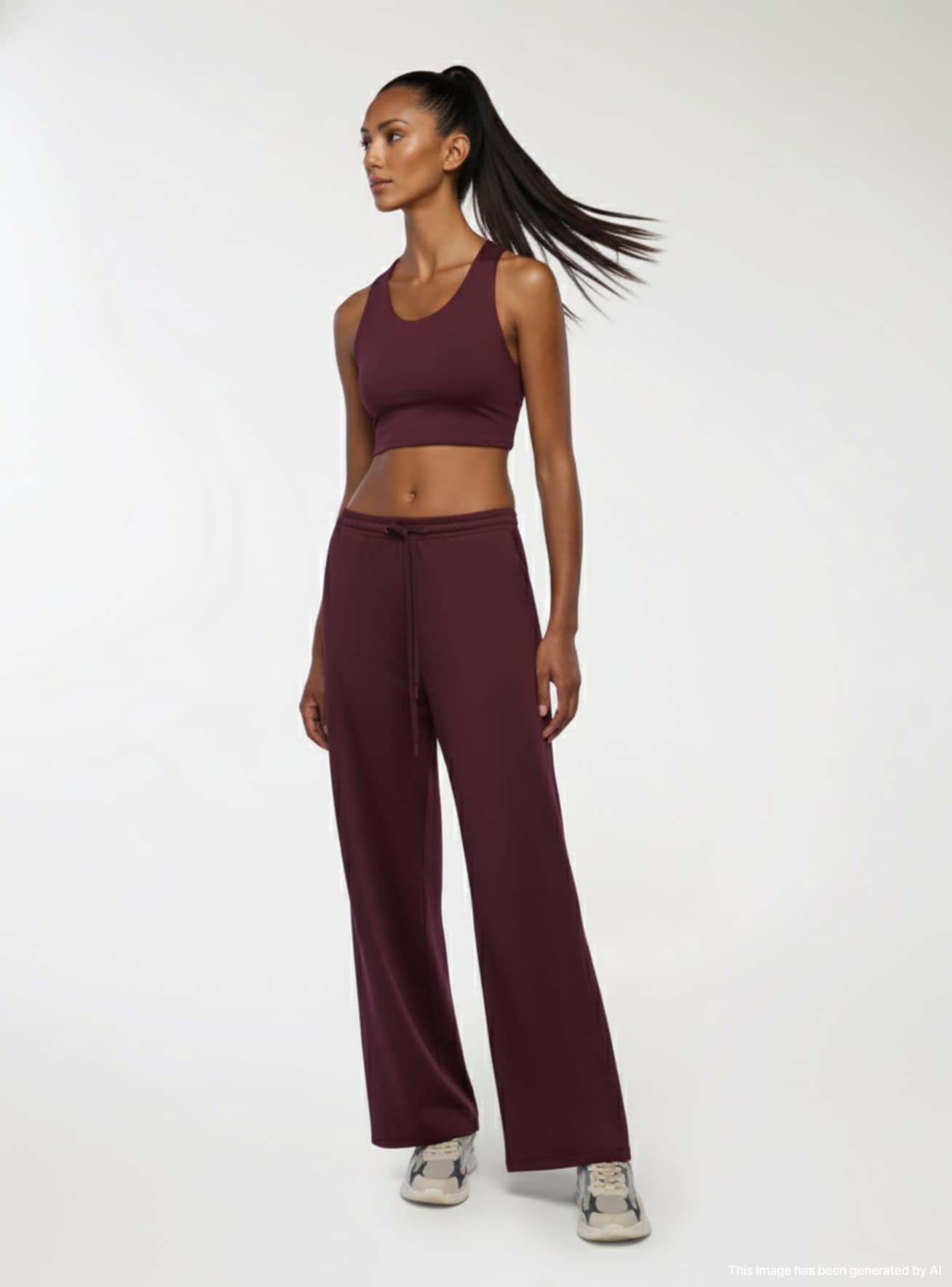 Pantaloni wide leg tinta unita