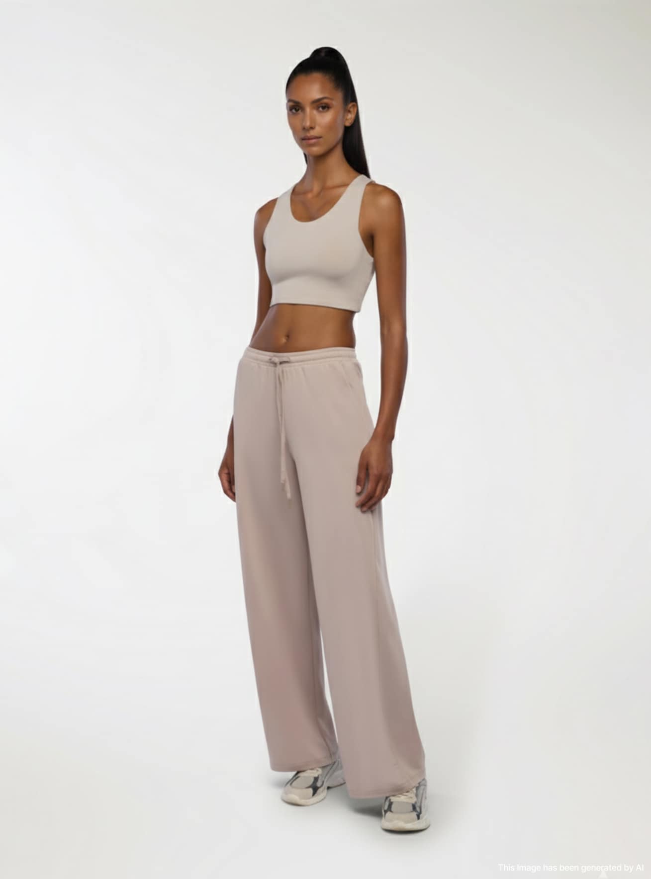 Pantaloni wide leg tinta unita