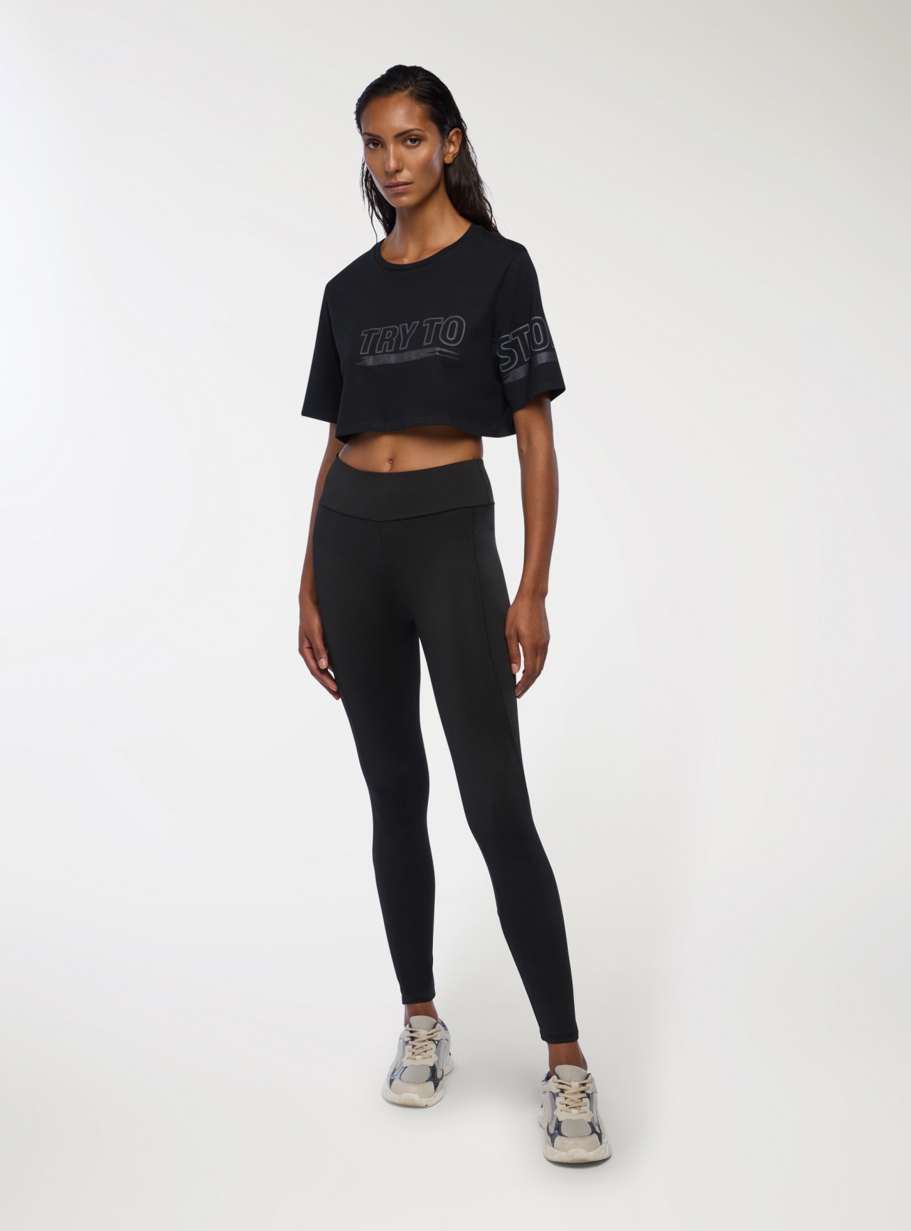 Leggings lunghi tinta unita