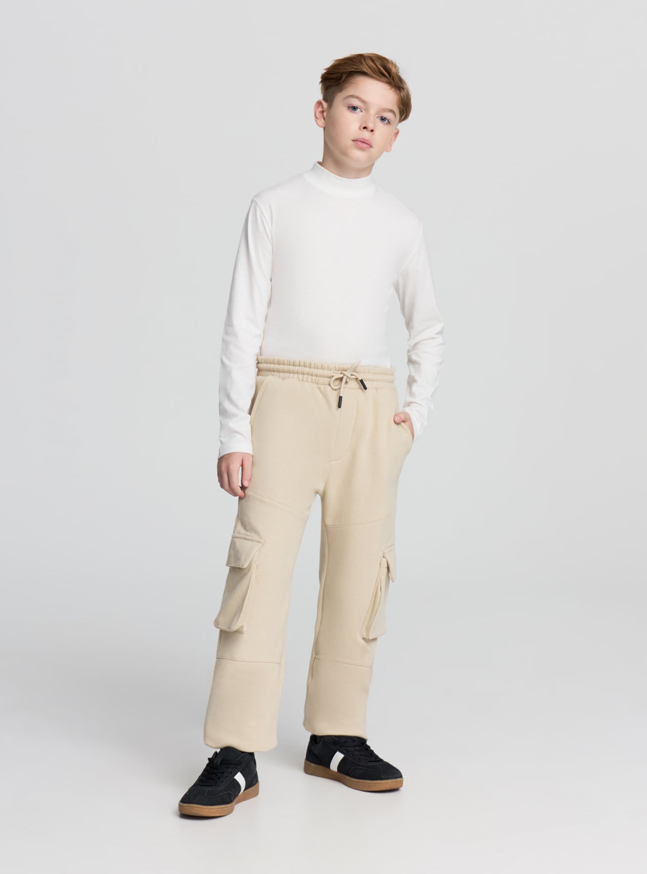 Zestaw 2 koszulek męskich z długim rękawem i golfem