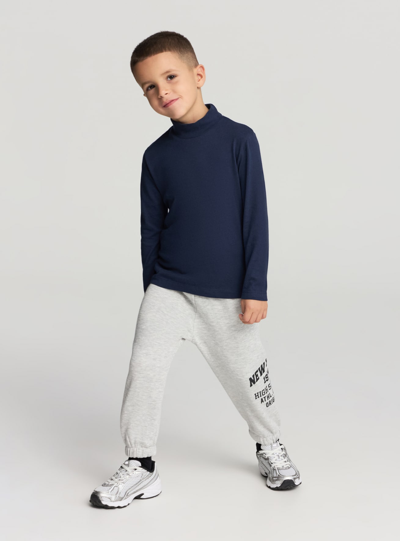 Zestaw 2 koszulek męskich z długim rękawem i golfem